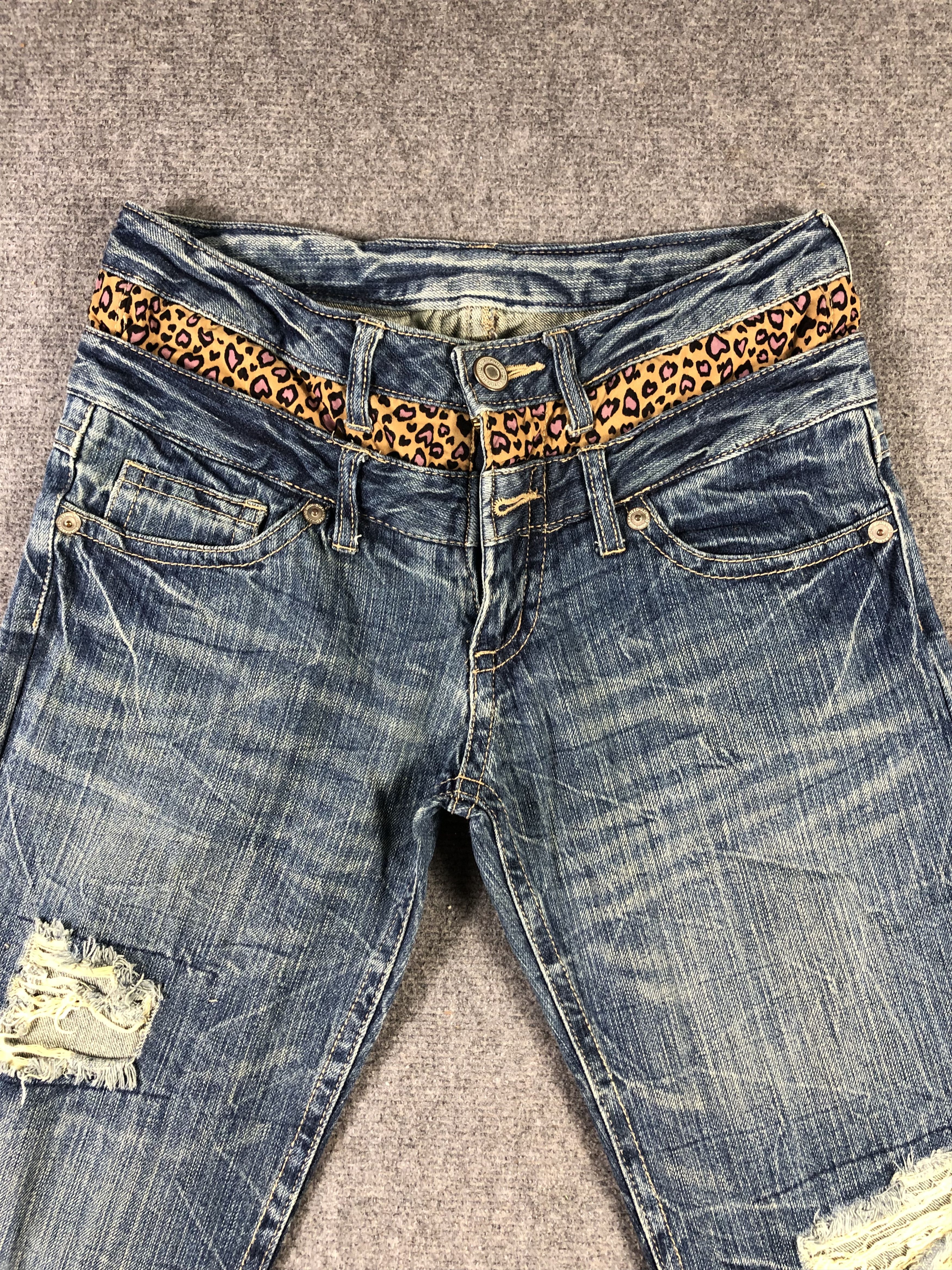 Other Distressed Blue Double Waist Jeans 30x30.5 Size 30" / US 8 / IT 44 - 2 Thumbnail