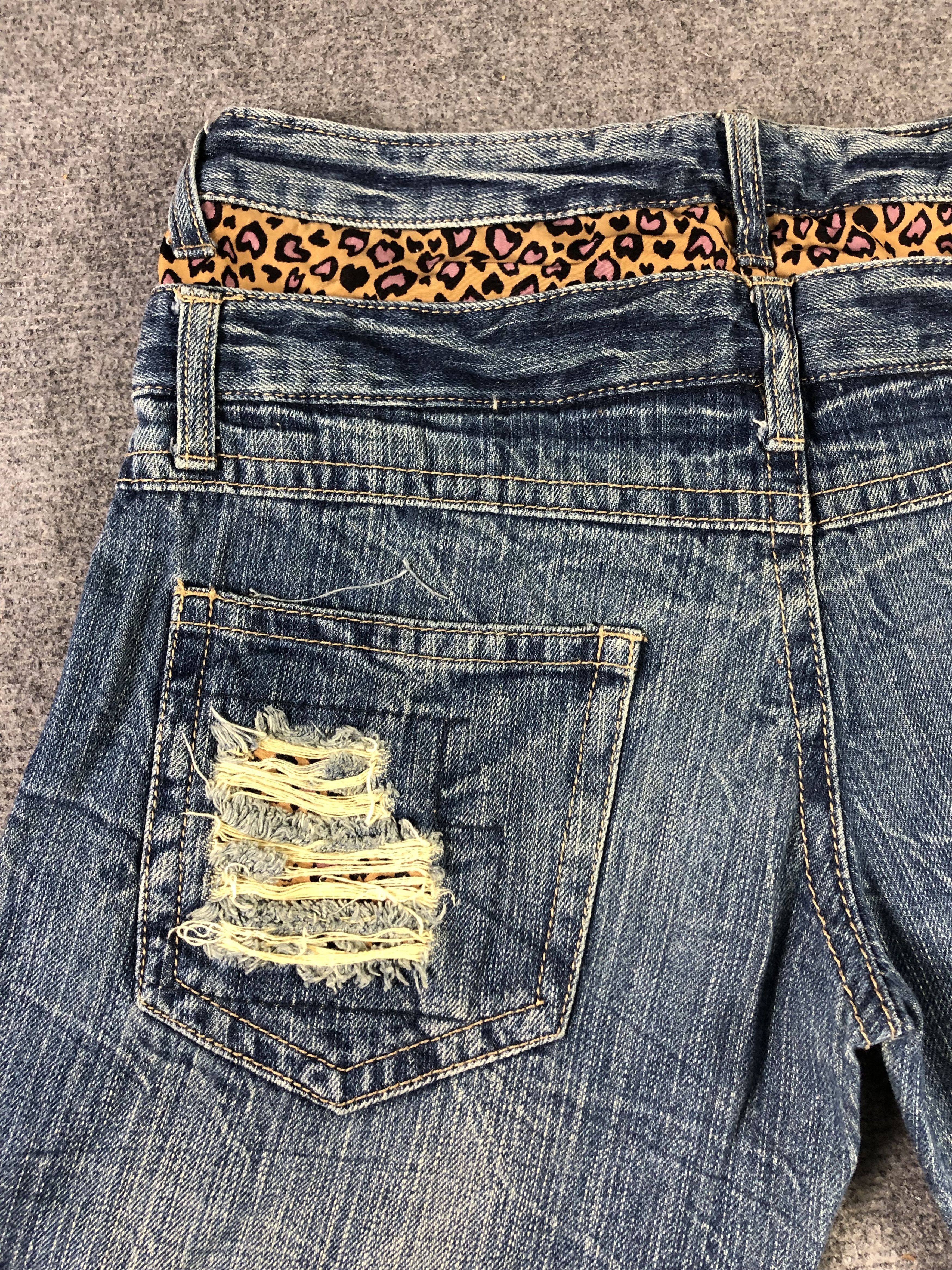 Other Distressed Blue Double Waist Jeans 30x30.5 Size 30" / US 8 / IT 44 - 10 Thumbnail