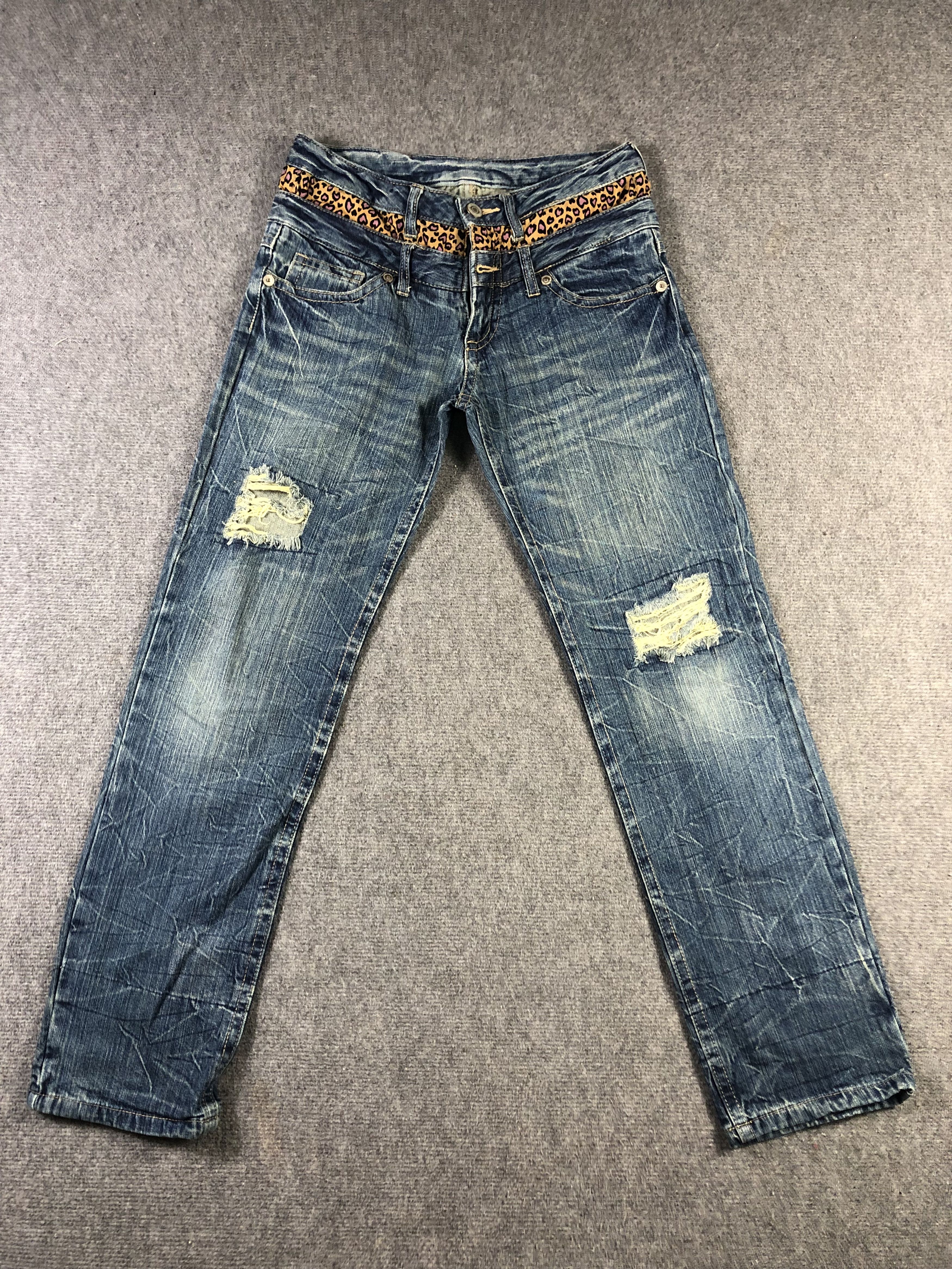 Other Distressed Blue Double Waist Jeans 30x30.5 Size 30" / US 8 / IT 44 - 1 Thumbnail