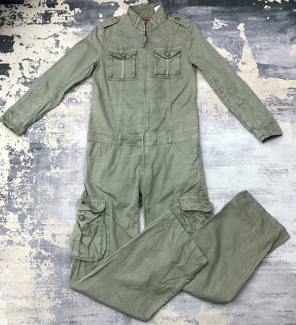 image of P664 Avirex Coveralls in Army Green, Women's (Size Medium)