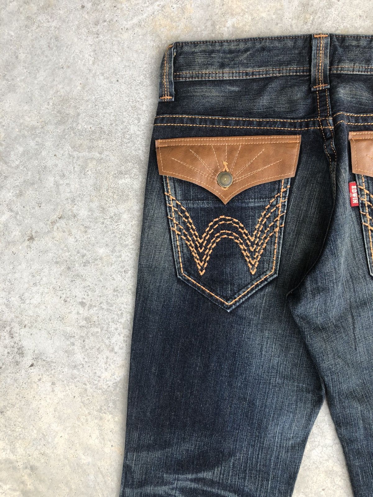 If Six Was Nine Flare Jeans Edwin XV Distressed Jeans Size US 32 / EU 48 - 9 Thumbnail