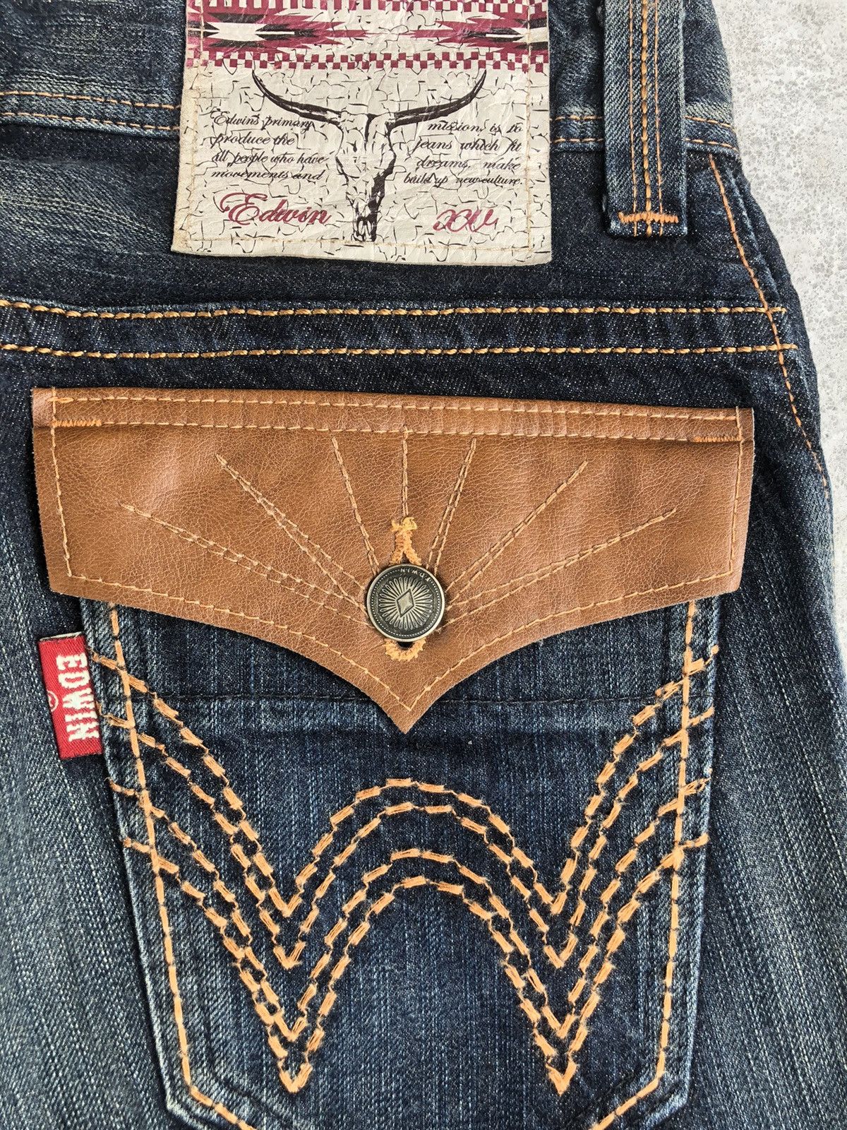 If Six Was Nine Flare Jeans Edwin XV Distressed Jeans Size US 32 / EU 48 - 13 Thumbnail