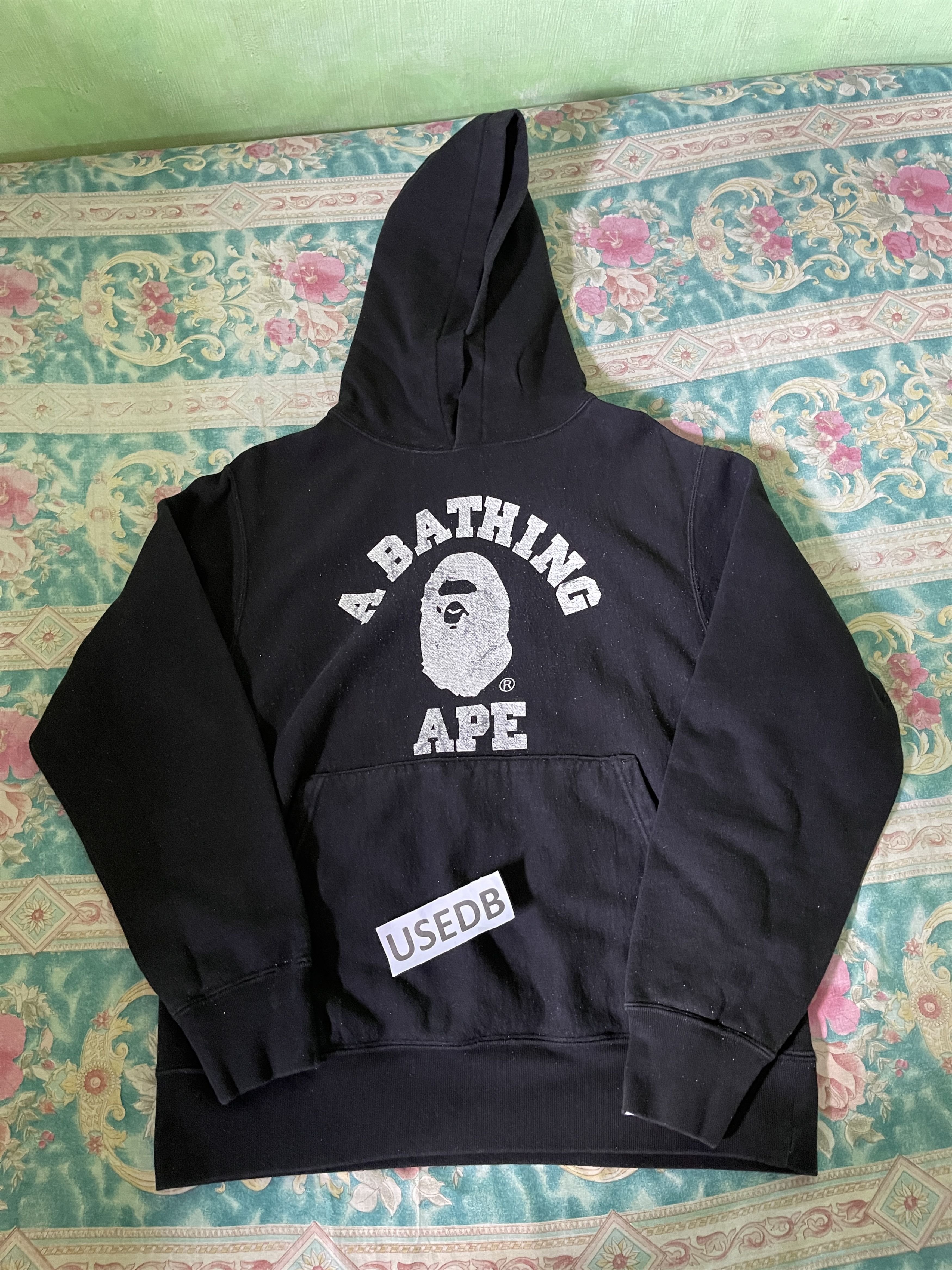 image of Pullover Hoodie Bape A.s.n.k in Black, Men's (Size Small)