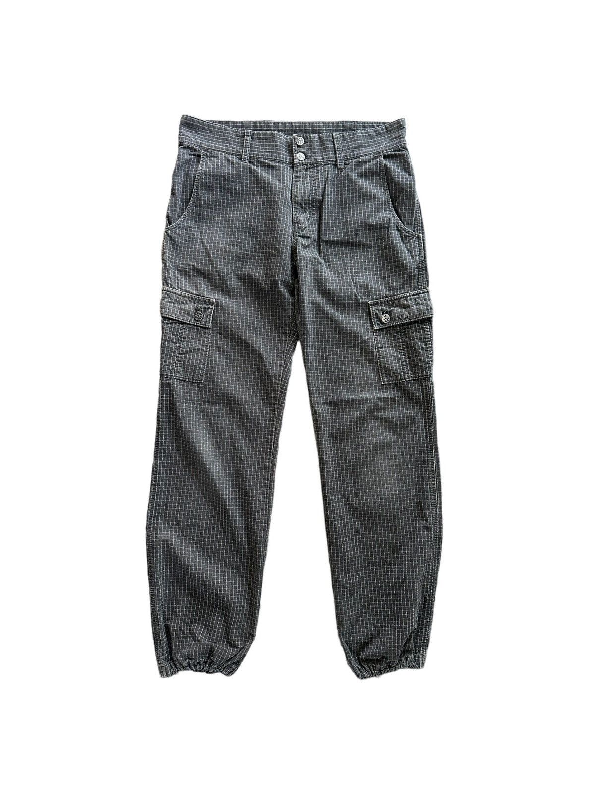 image of Beauty Beast x Hysteric Glamour 1990S Ozone Rocks Cargo Drawstring Pant in Check, Men's (Size 31)