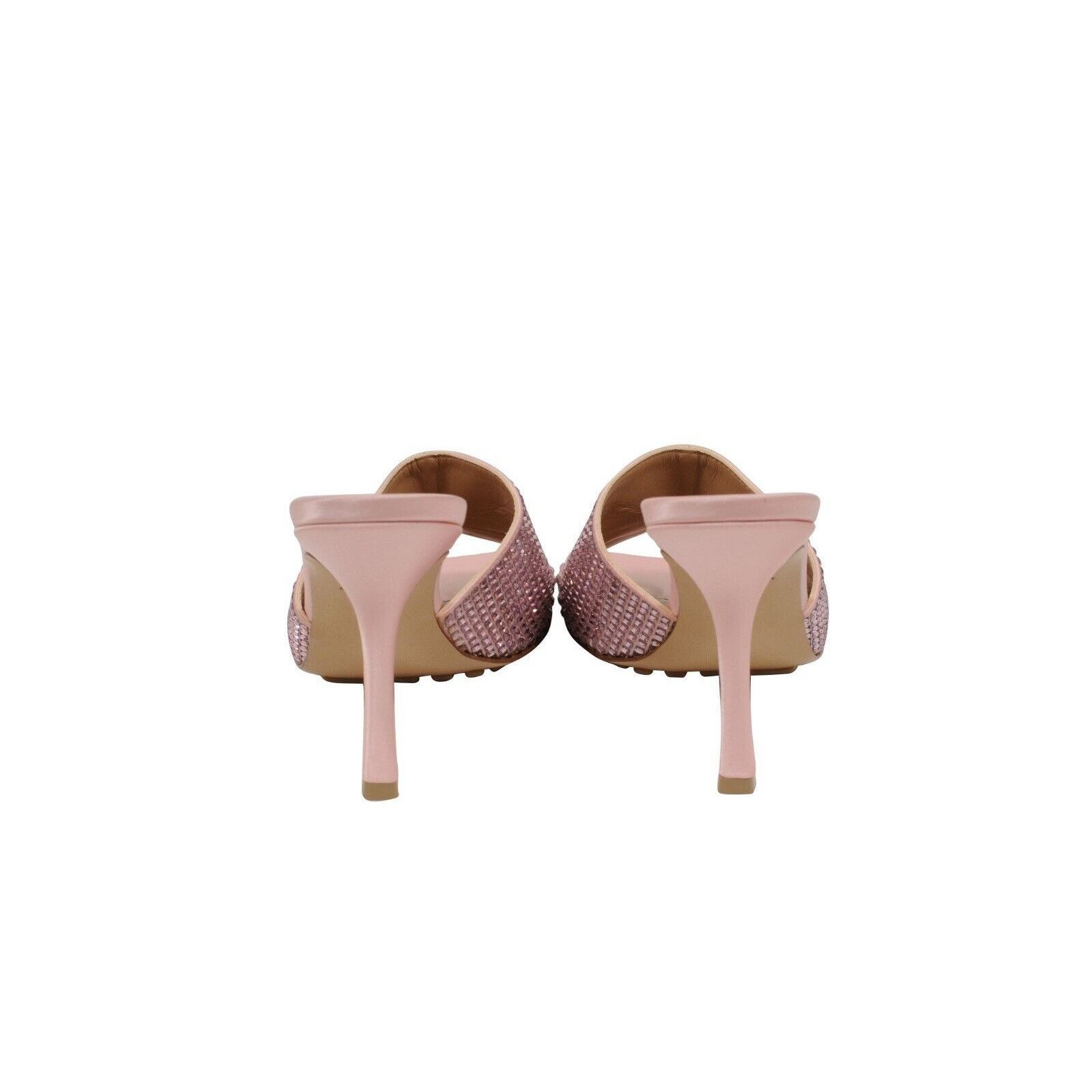 Bottega Veneta Pink Camellia Satin Strass Crystal Mule Sandal Size US 9 / IT 39 - 6 Thumbnail