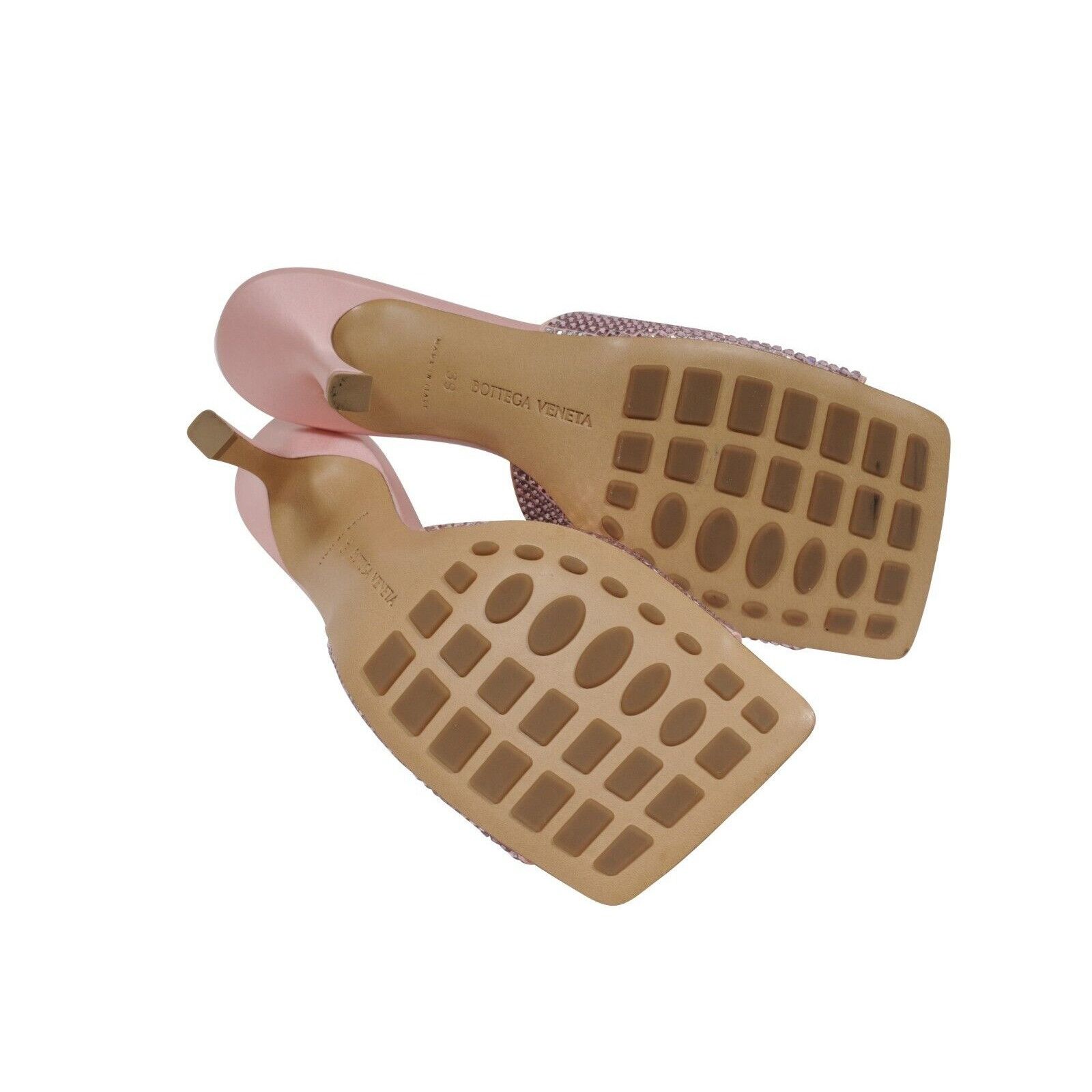 Bottega Veneta Pink Camellia Satin Strass Crystal Mule Sandal Size US 9 / IT 39 - 11 Thumbnail