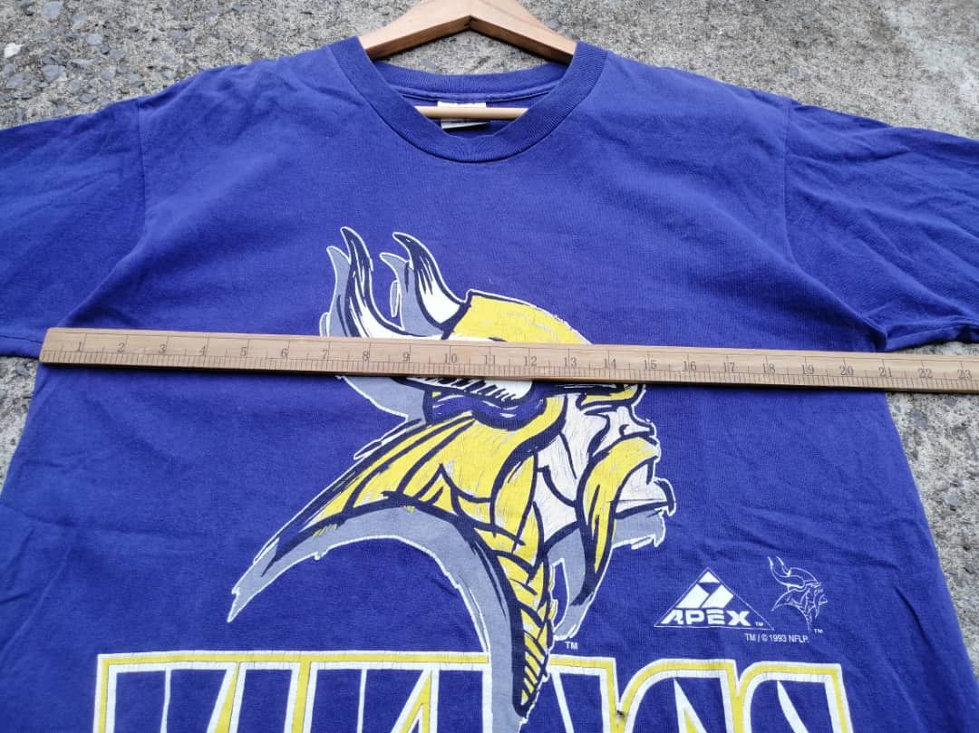 Apex One × NFL × Vintage Vintage 90s Vikings NFL 1993 Tee Size US L / EU 52-54 / 3 - 4 Thumbnail