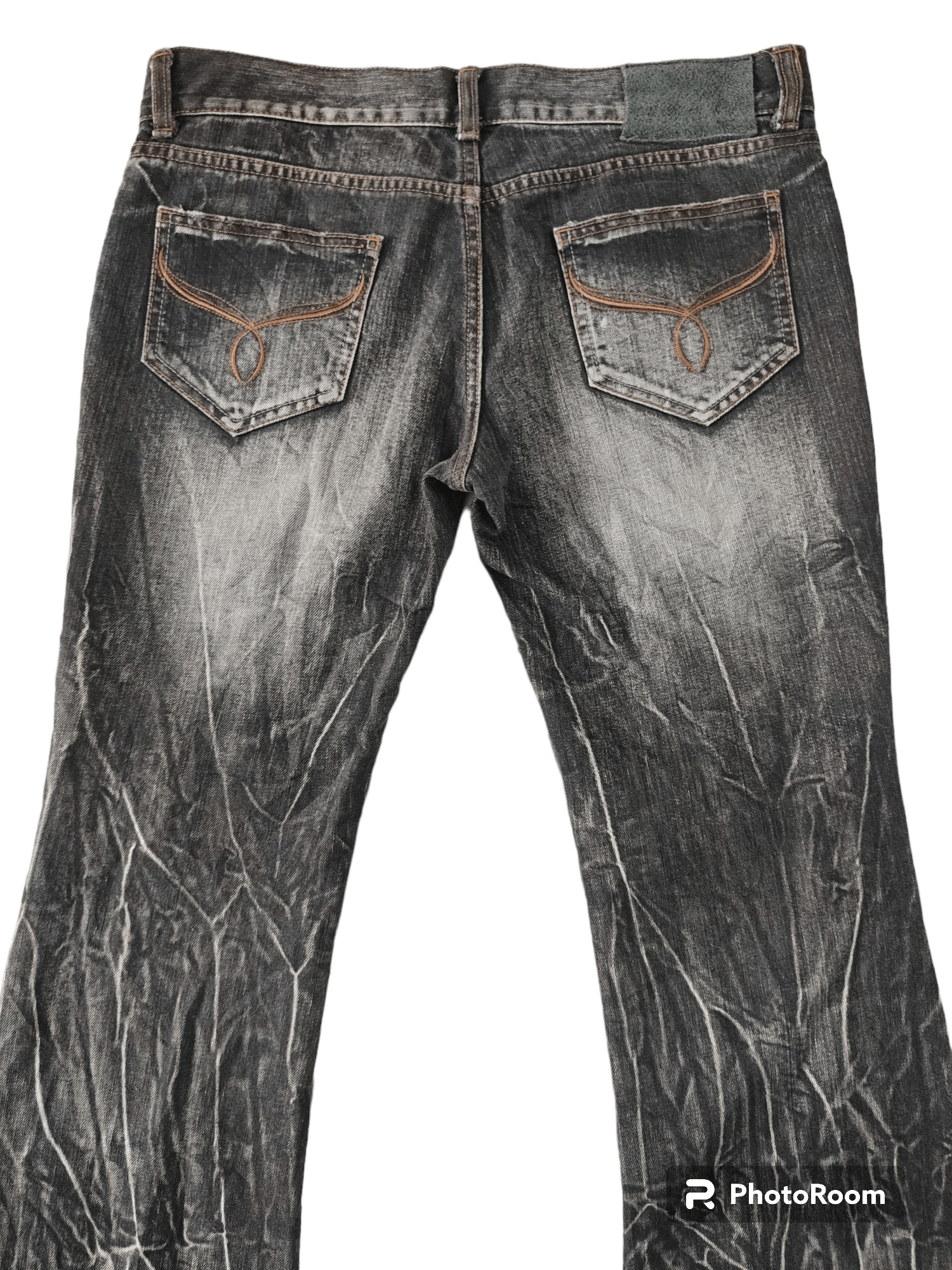 Japanese Brand × Tribal Streetwear Thunder Whiskers Low Rise Distressed Flare Jeans Size US 32 / EU 48 - 7 Thumbnail