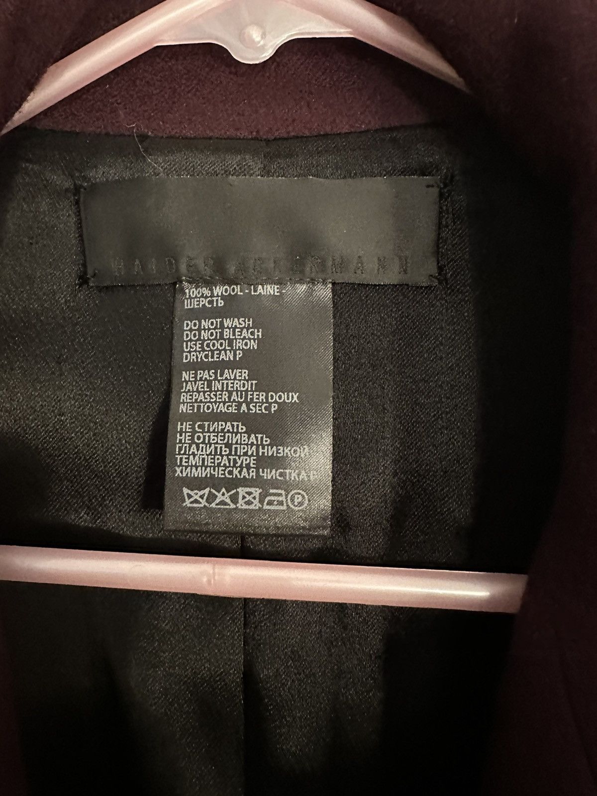 Haider Ackermann FW17 Aubergine / Burgundy Wool Coat Jacket Size US M / EU 48-50 / 2 - 4 Thumbnail