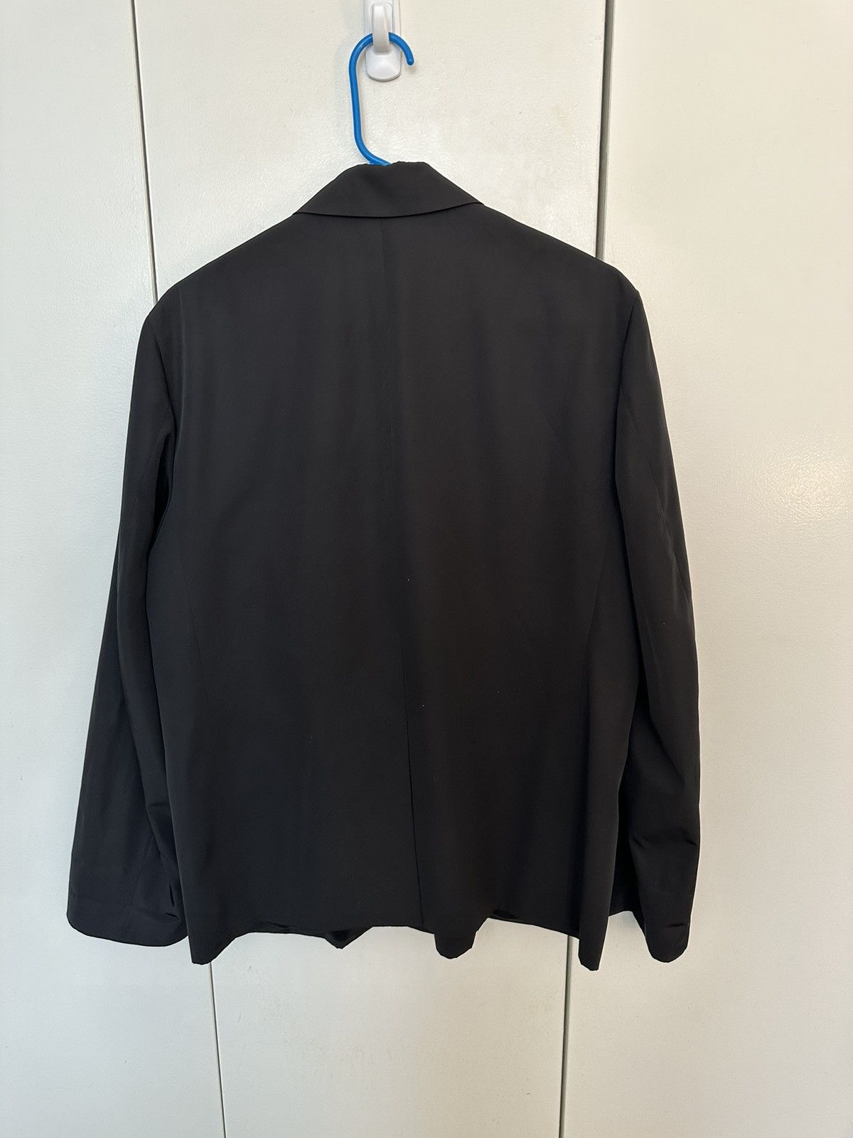 AMOMENTO Black Tailored Technical Nylon Blazer Size US M / EU 48-50 / 2 - 2 Thumbnail