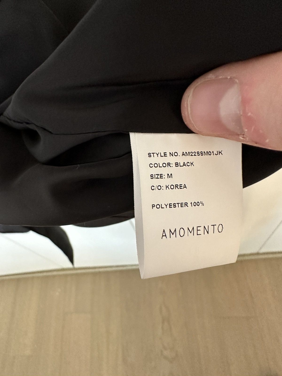 AMOMENTO Black Tailored Technical Nylon Blazer Size US M / EU 48-50 / 2 - 6 Thumbnail