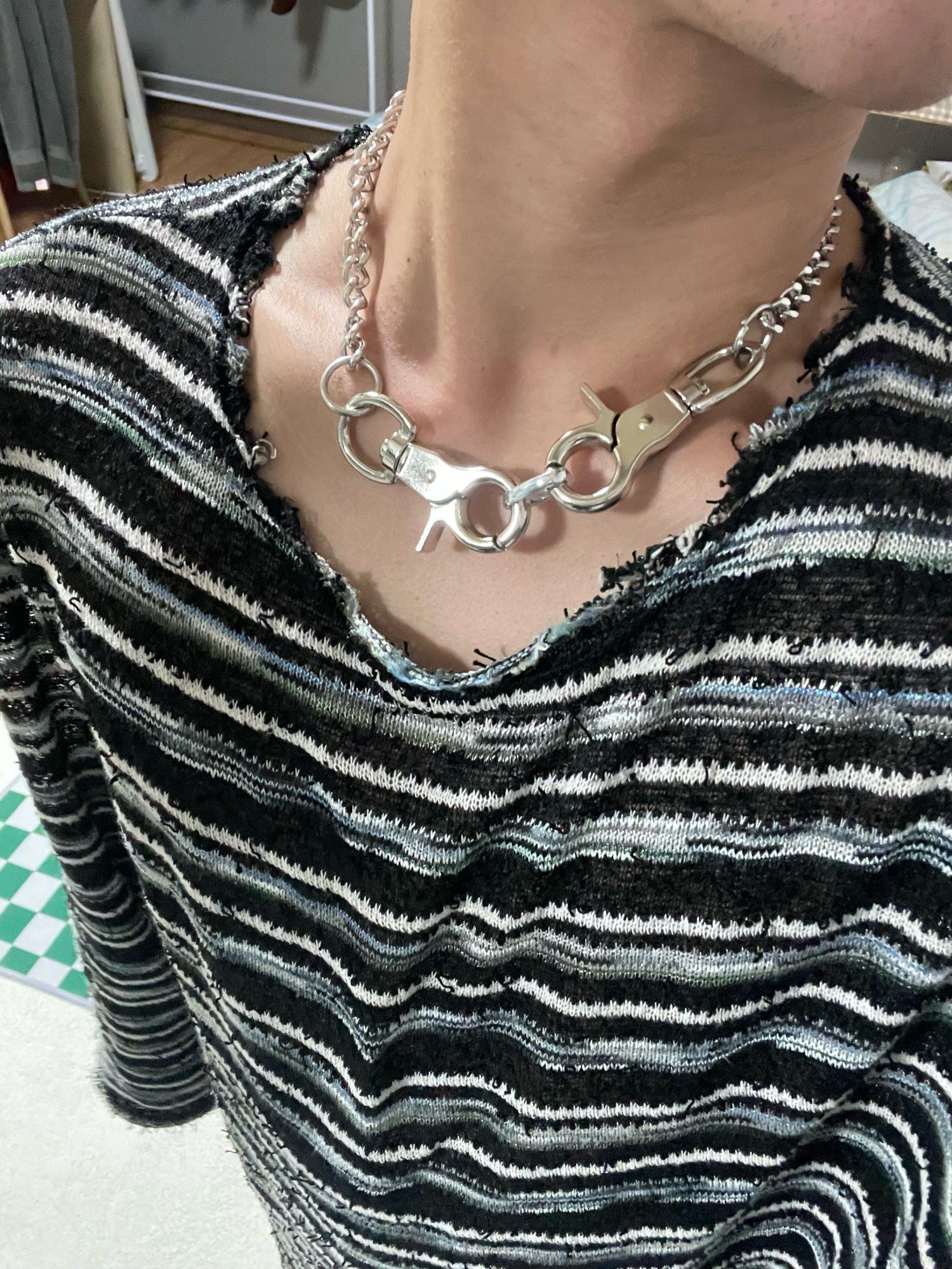 Other Big Clasp Pendant Choker Necklace Size ONE SIZE - 6 Thumbnail