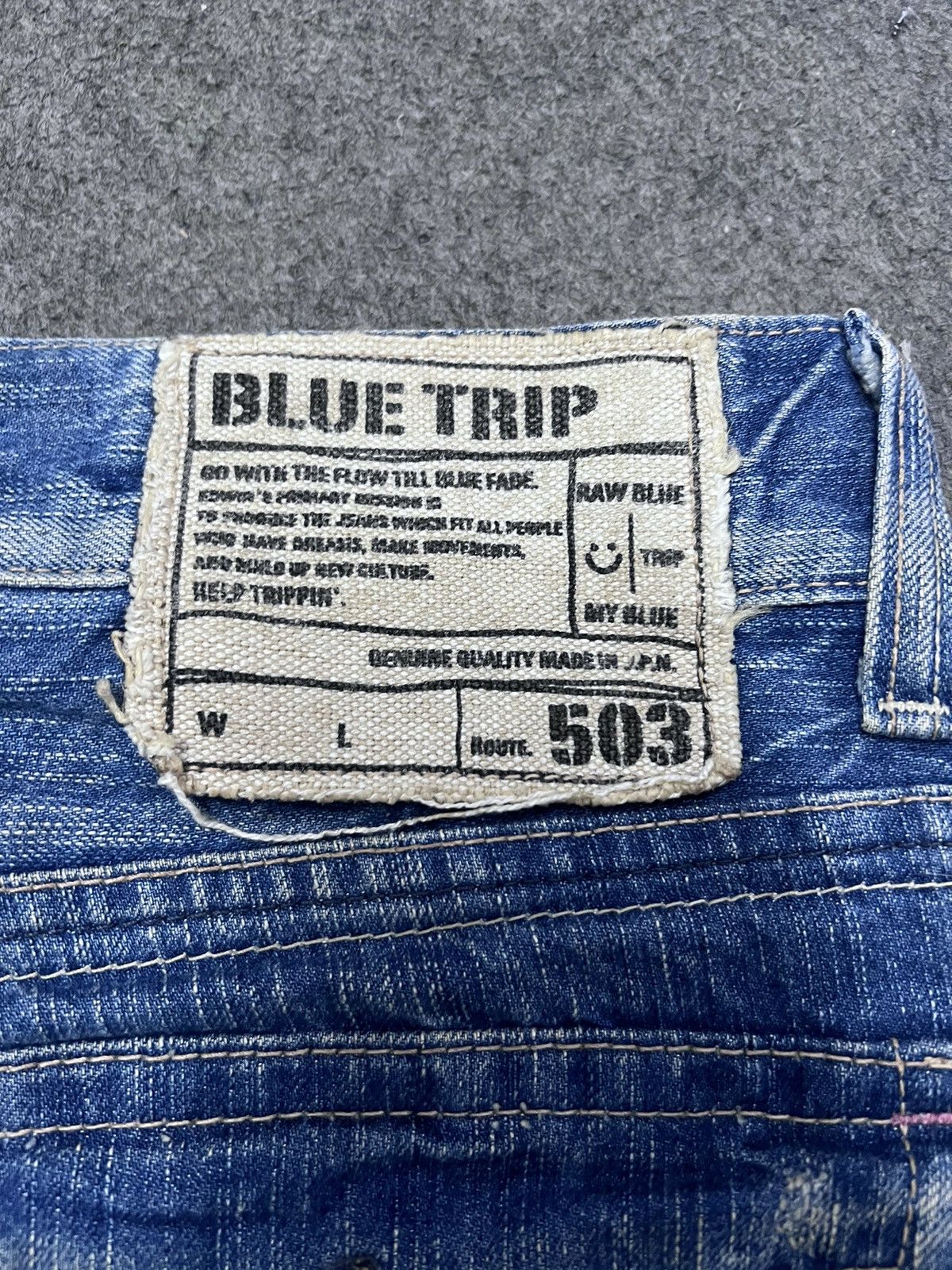 If Six Was Nine FLARED💥EDWIN 503 DISTRESSED DENIM PANT Size US 33 - 7 Thumbnail