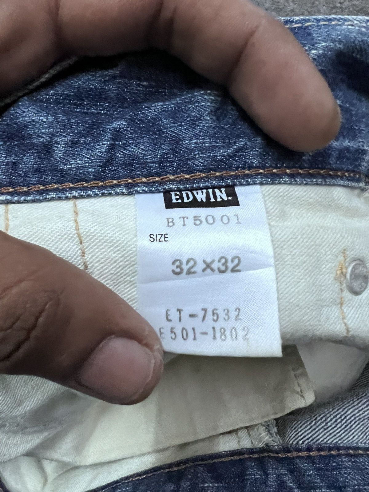 If Six Was Nine FLARED💥EDWIN 503 DISTRESSED DENIM PANT Size US 33 - 9 Thumbnail