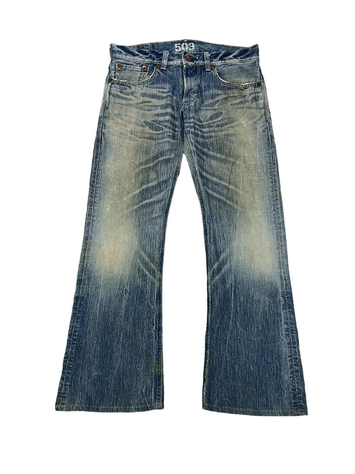 FLARED💥EDWIN 503 DISTRESSED DENIM PANT