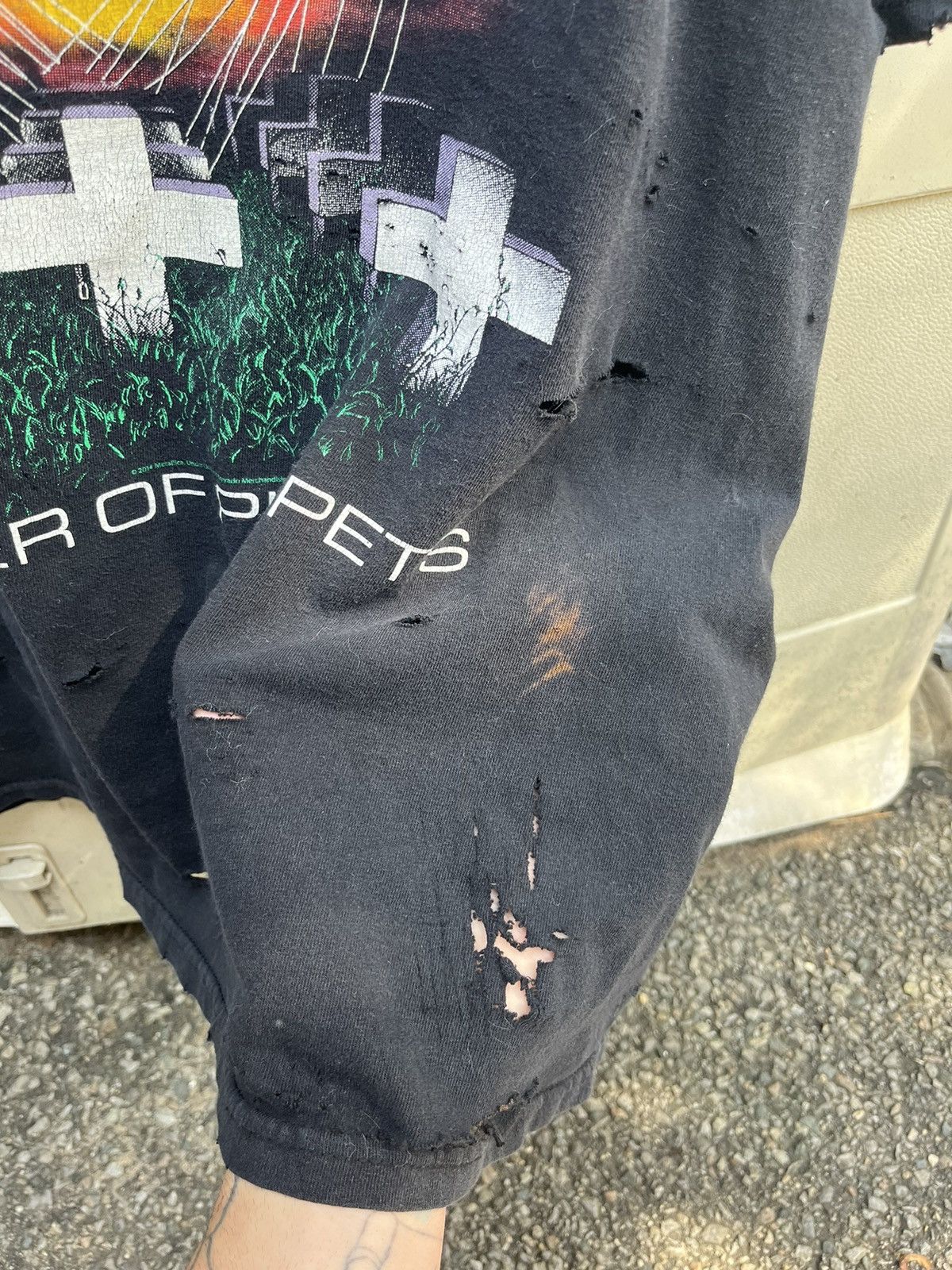 Japanese Brand × Vintage Vintage Metallica “Master Of Puppets” Distressed Welders tee Size US L / EU 52-54 / 3 - 6 Thumbnail
