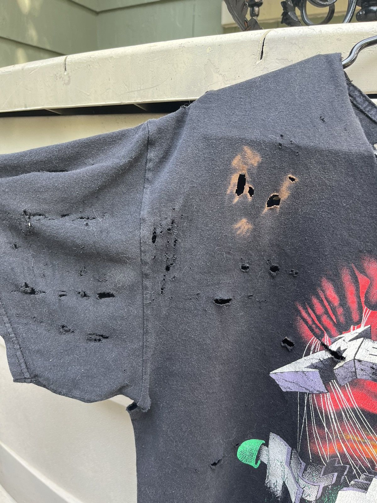 Japanese Brand × Vintage Vintage Metallica “Master Of Puppets” Distressed Welders tee Size US L / EU 52-54 / 3 - 7 Thumbnail
