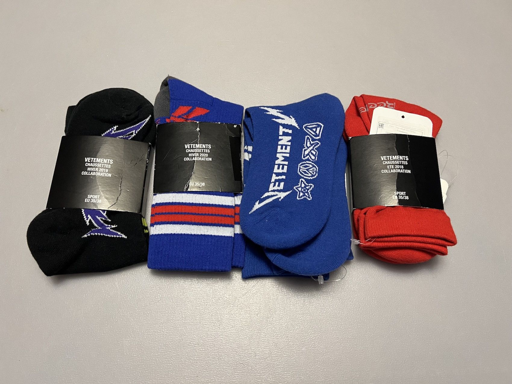 Vetements US5-8 Socks Pack of 4 Size ONE SIZE - 2 Thumbnail