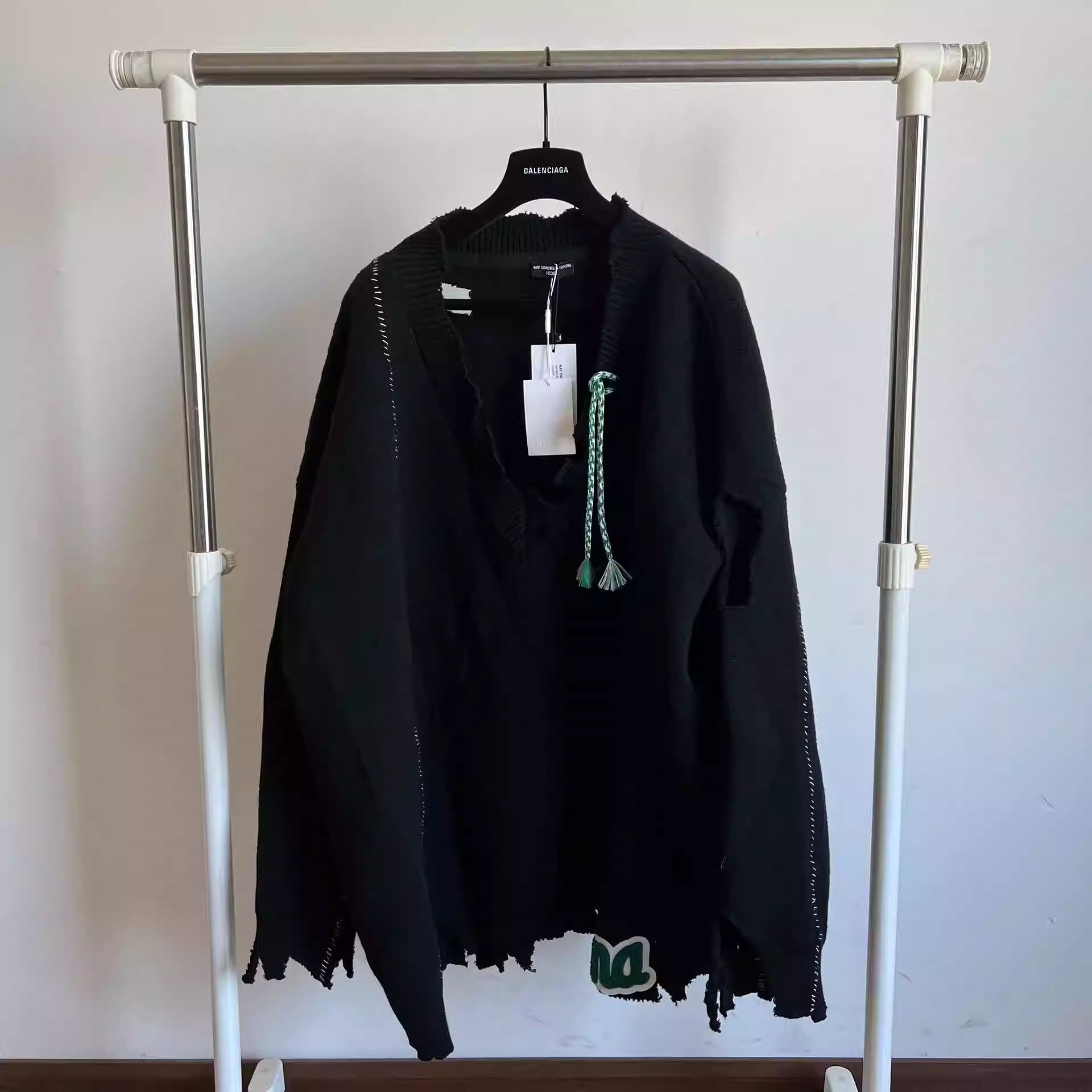 Raf Simons raf simons redux archive destroyed silhouette sweater | Grailed