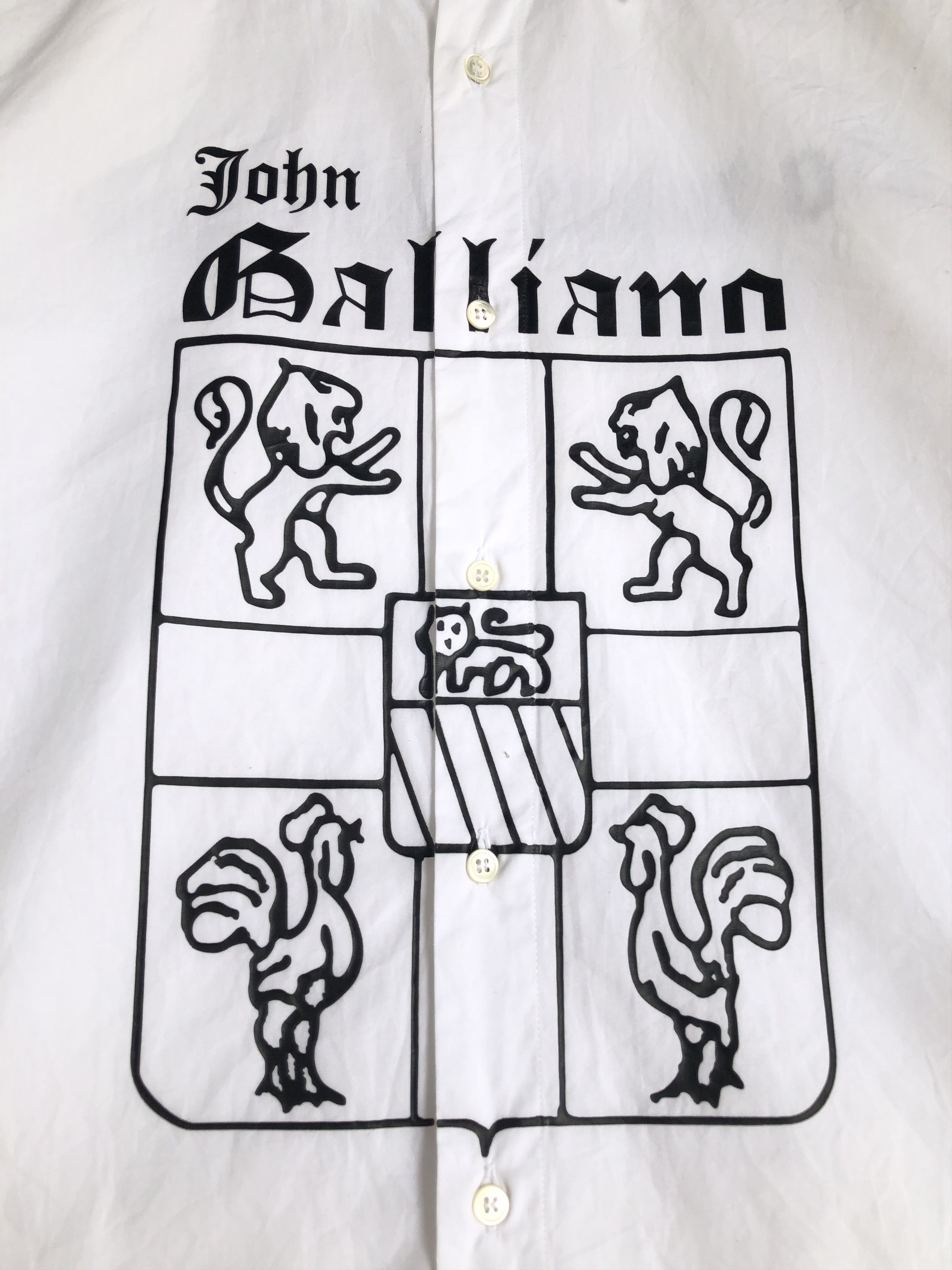 John Galliano RARE🔥“DO WHAT THOU WILT” SLIM FIT BUTTON UPS Size US M / EU 48-50 / 2 - 6 Thumbnail