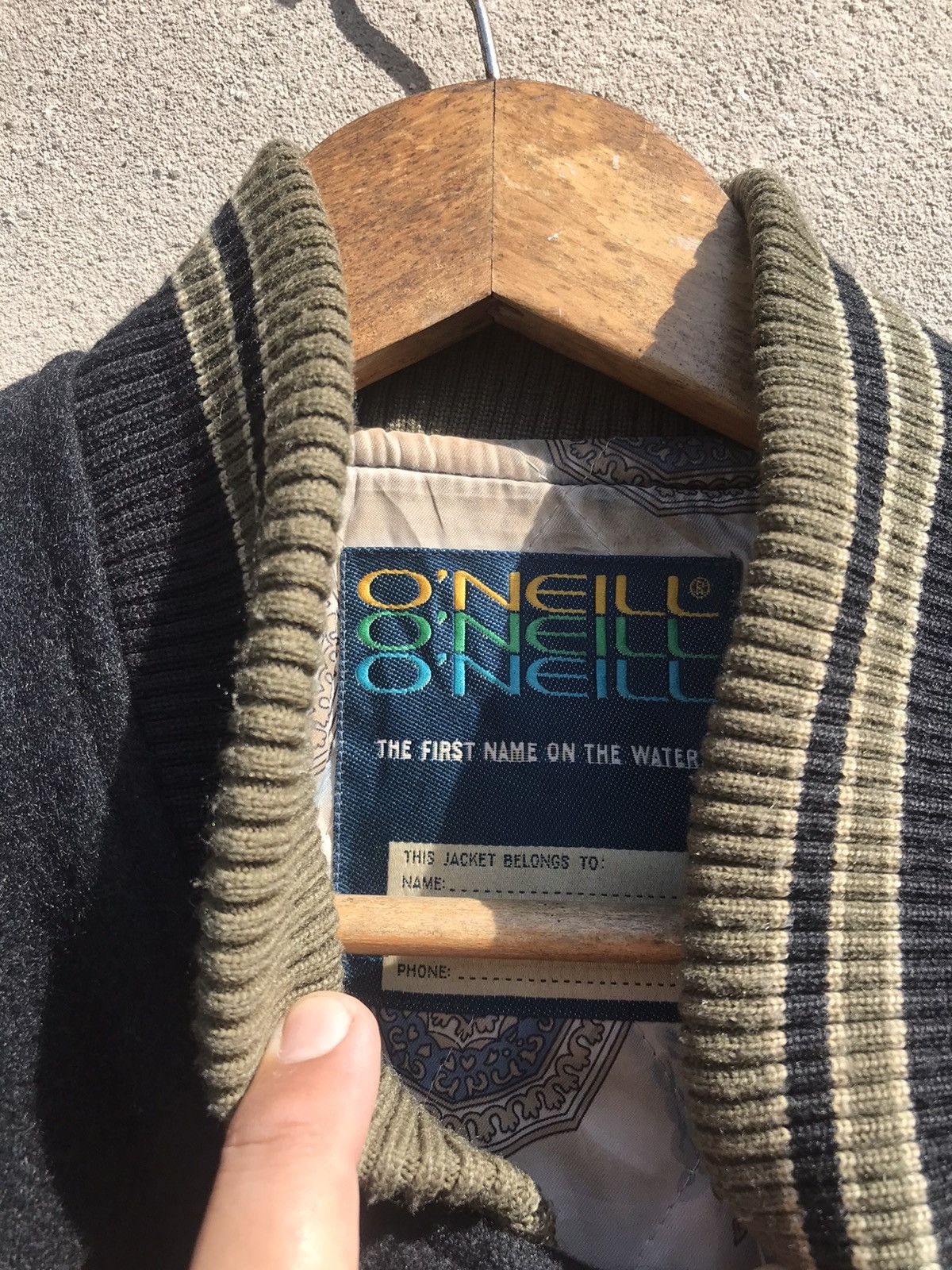 O'Neill RARE VINTAGE SANTA CRUZ O’NEILL VARSITY LEATHER SLEEVE JCKT Size US M / EU 48-50 / 2 - 8 Thumbnail