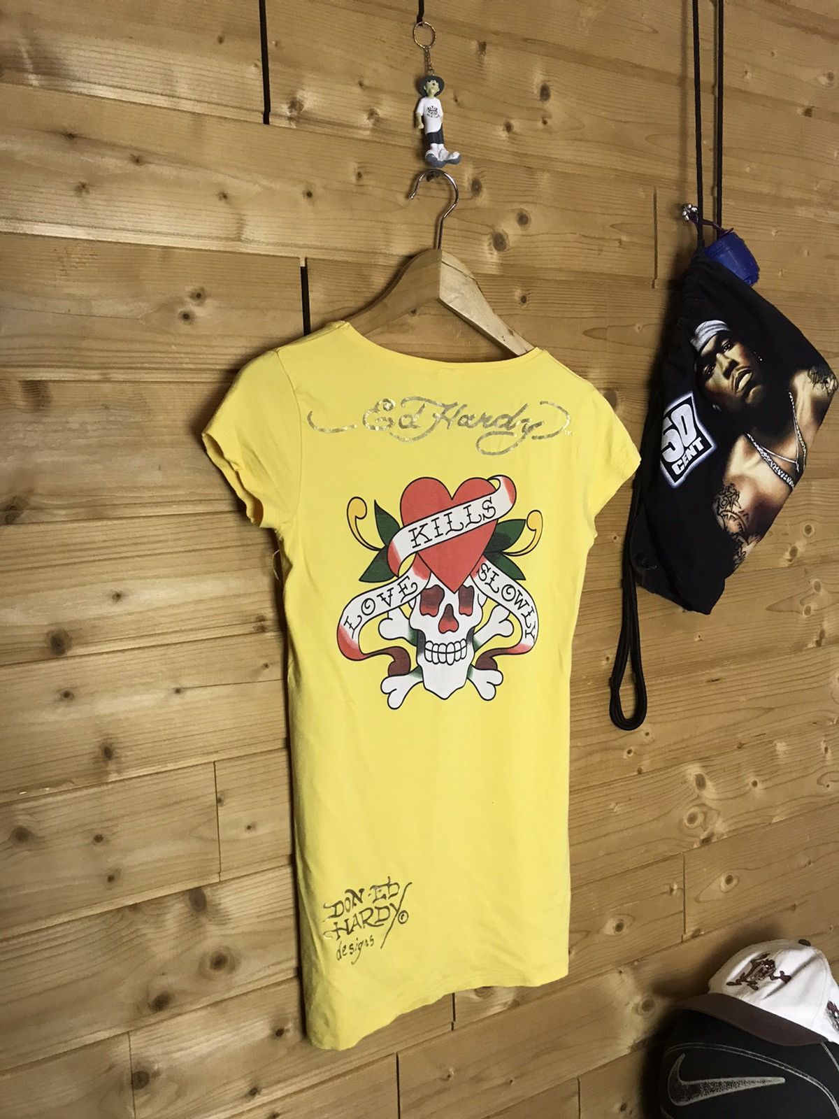 Ed Hardy Ed Hardy big back logo long t-shirt dress Size XS / US 0-2 / IT 36-38 - 1 Thumbnail