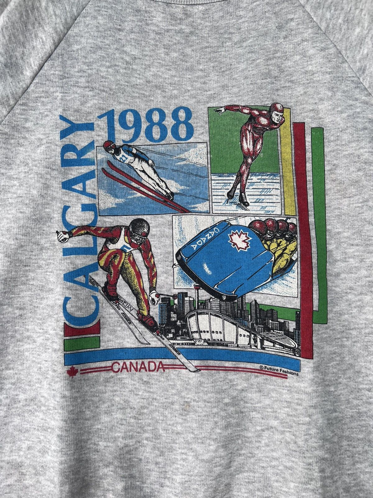 Vintage VINTAGE SWEATSHIRT CANADA CALGARY 1988 Size US XL / EU 56 / 4 - 3 Thumbnail