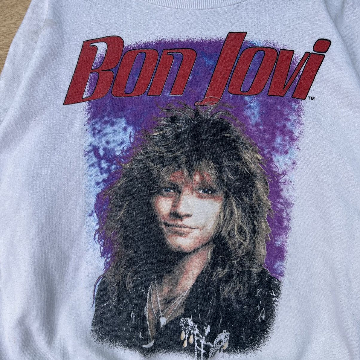Band Tees × Bon Jovi × Vintage VINTAGE SWEATSHIRT BON JOVI MONSTERS OF ROCK 1987 Size US XL / EU 56 / 4 - 3 Thumbnail