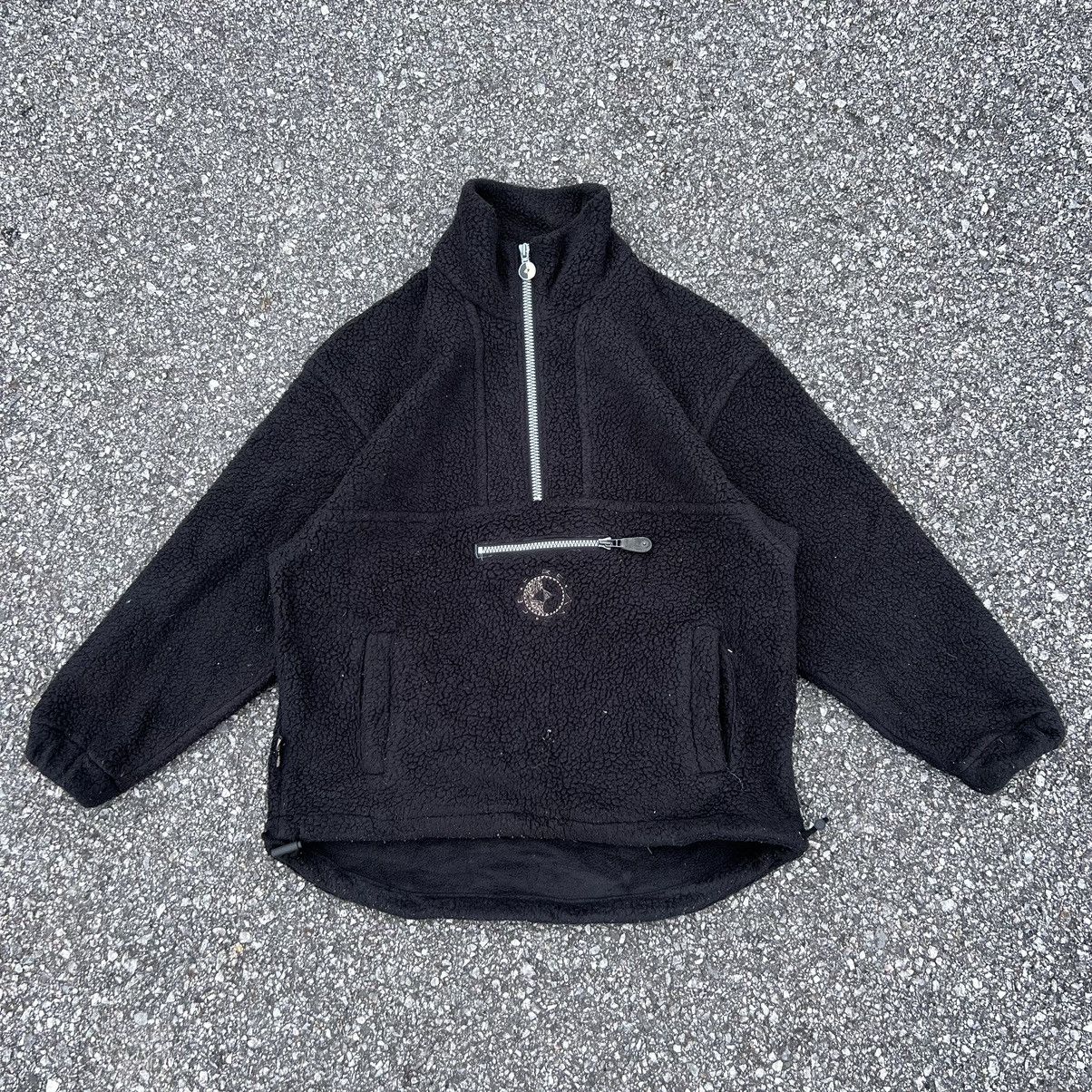 VINTAGE FIRE AND ICE FLEECE JACKET HALF ZIPPER ANORAK STYLE