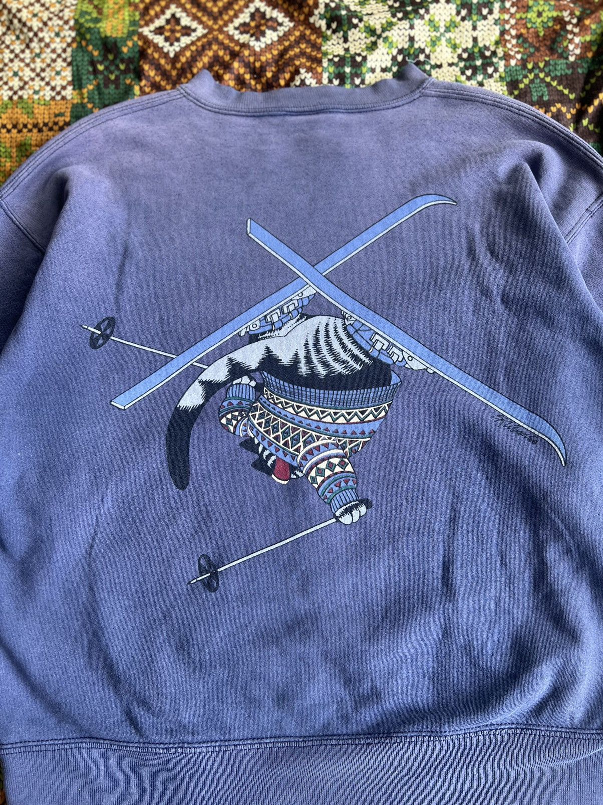 Vintage Vintage 90’s Crazy Shirts Hawaii Cat Ski Crewneck Size S / US 4 / IT 40 - 5 Thumbnail