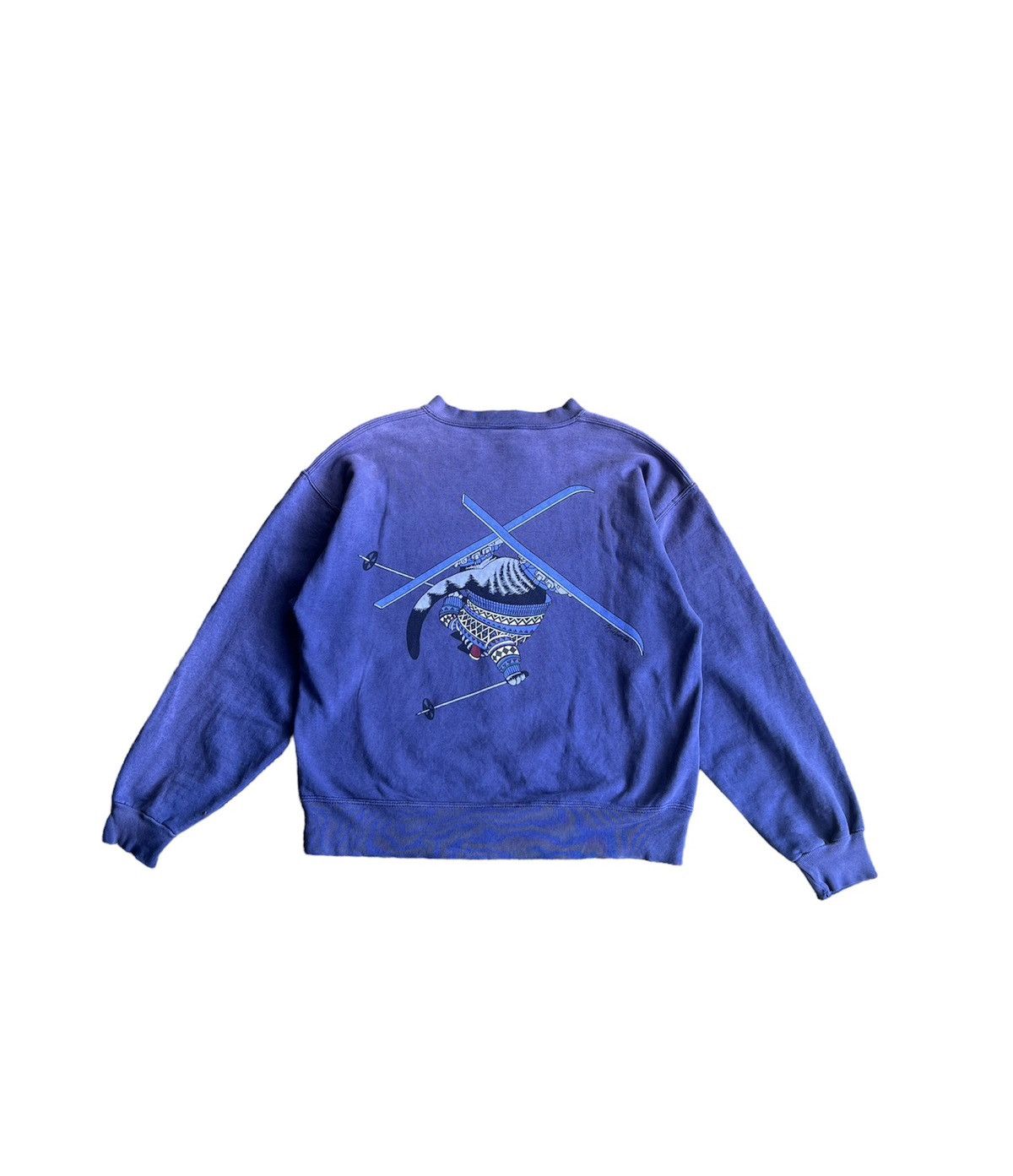 Vintage Vintage 90’s Crazy Shirts Hawaii Cat Ski Crewneck Size S / US 4 / IT 40 - 2 Thumbnail
