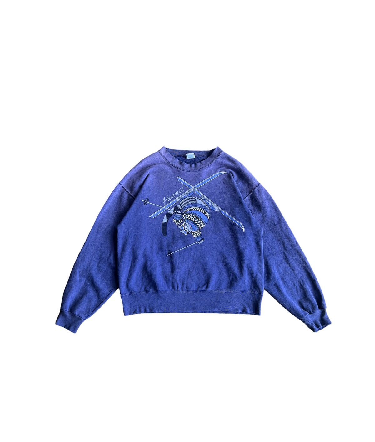 Vintage Vintage 90’s Crazy Shirts Hawaii Cat Ski Crewneck Size S / US 4 / IT 40 - 1 Thumbnail