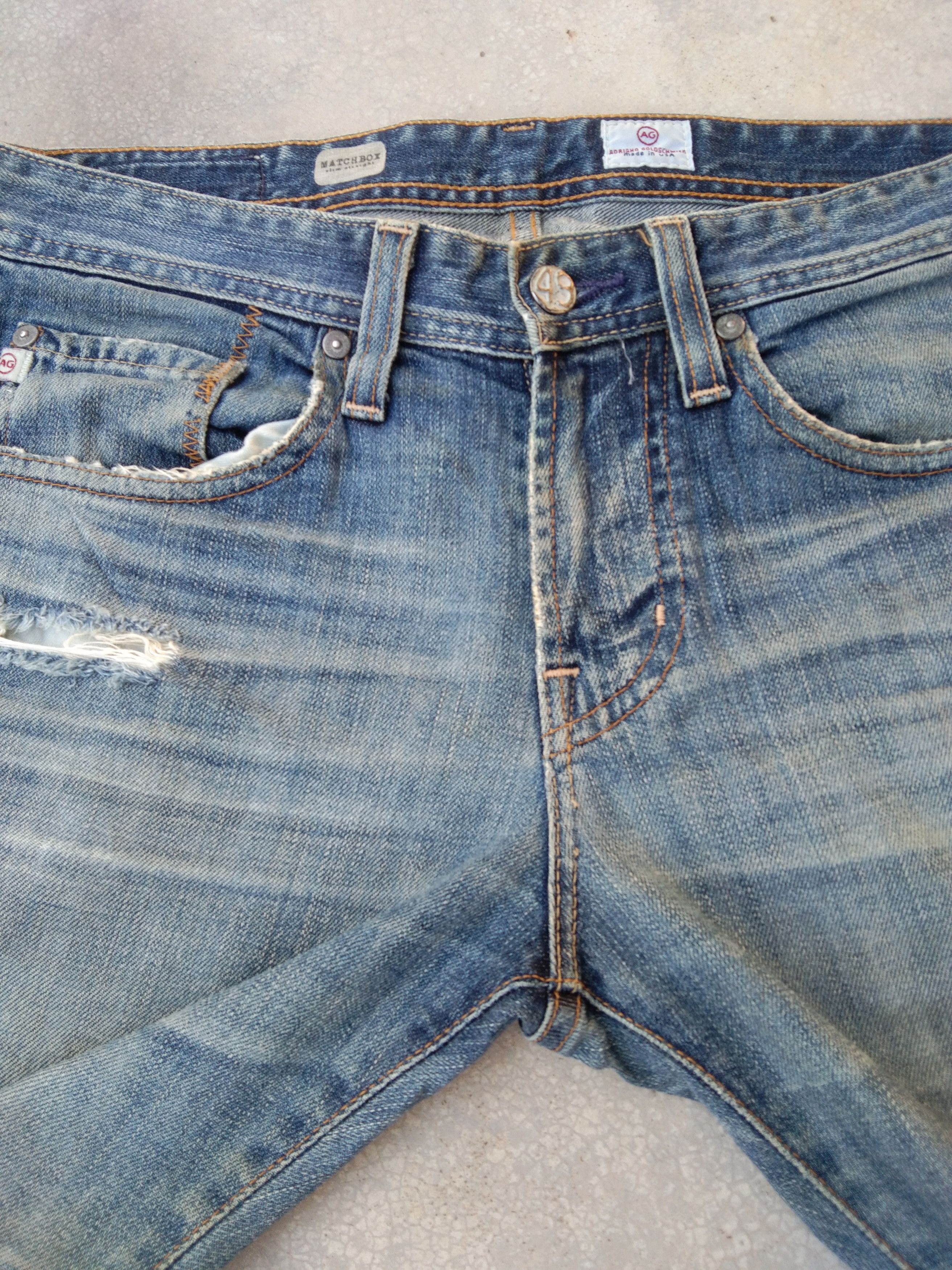 Jean × Vintage Vintage AG Adriano Goldschmied Made In USA Distressed Jeans Size US 29 - 4 Thumbnail