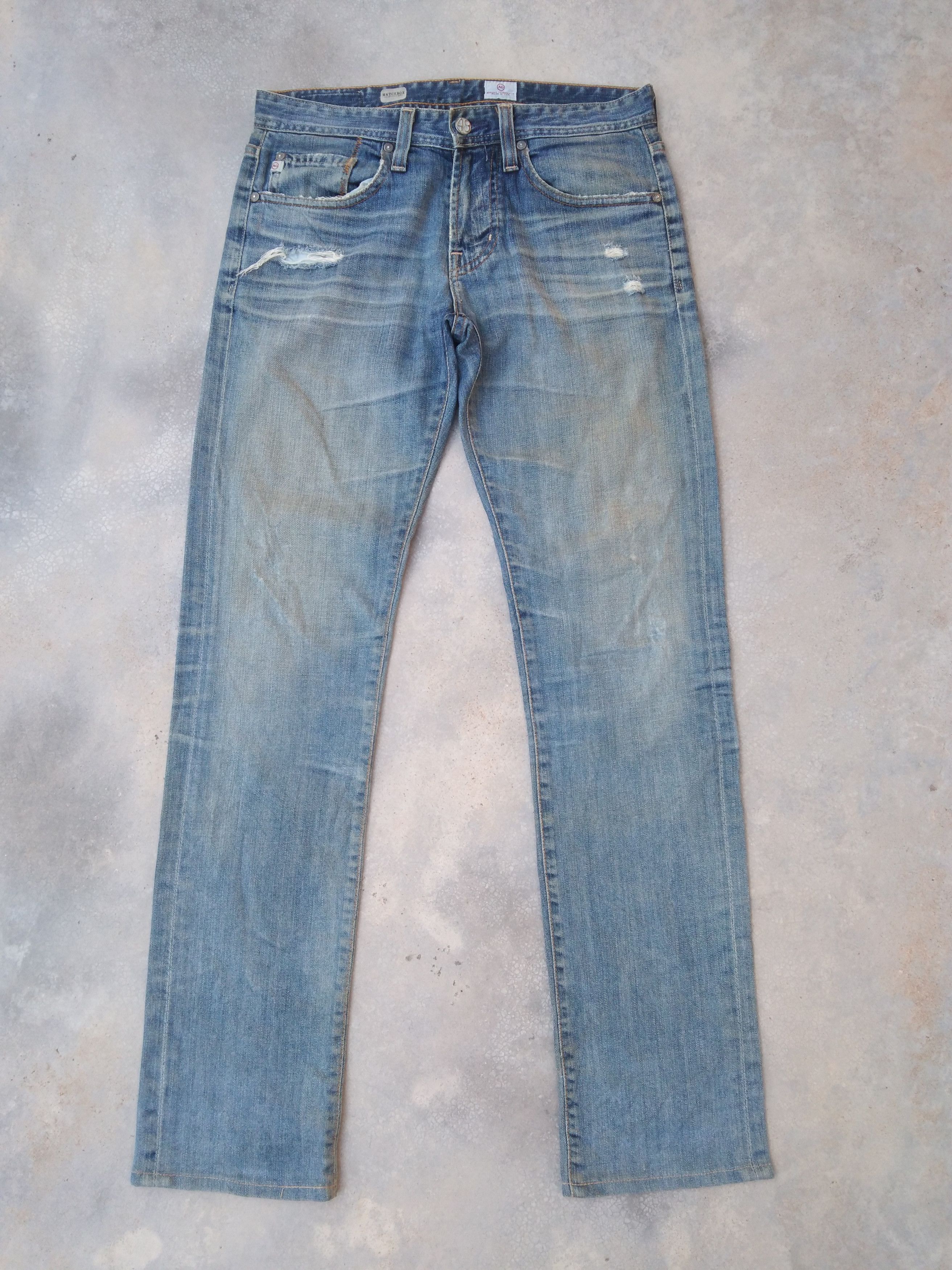 Jean × Vintage Vintage AG Adriano Goldschmied Made In USA Distressed Jeans Size US 29 - 1 Thumbnail
