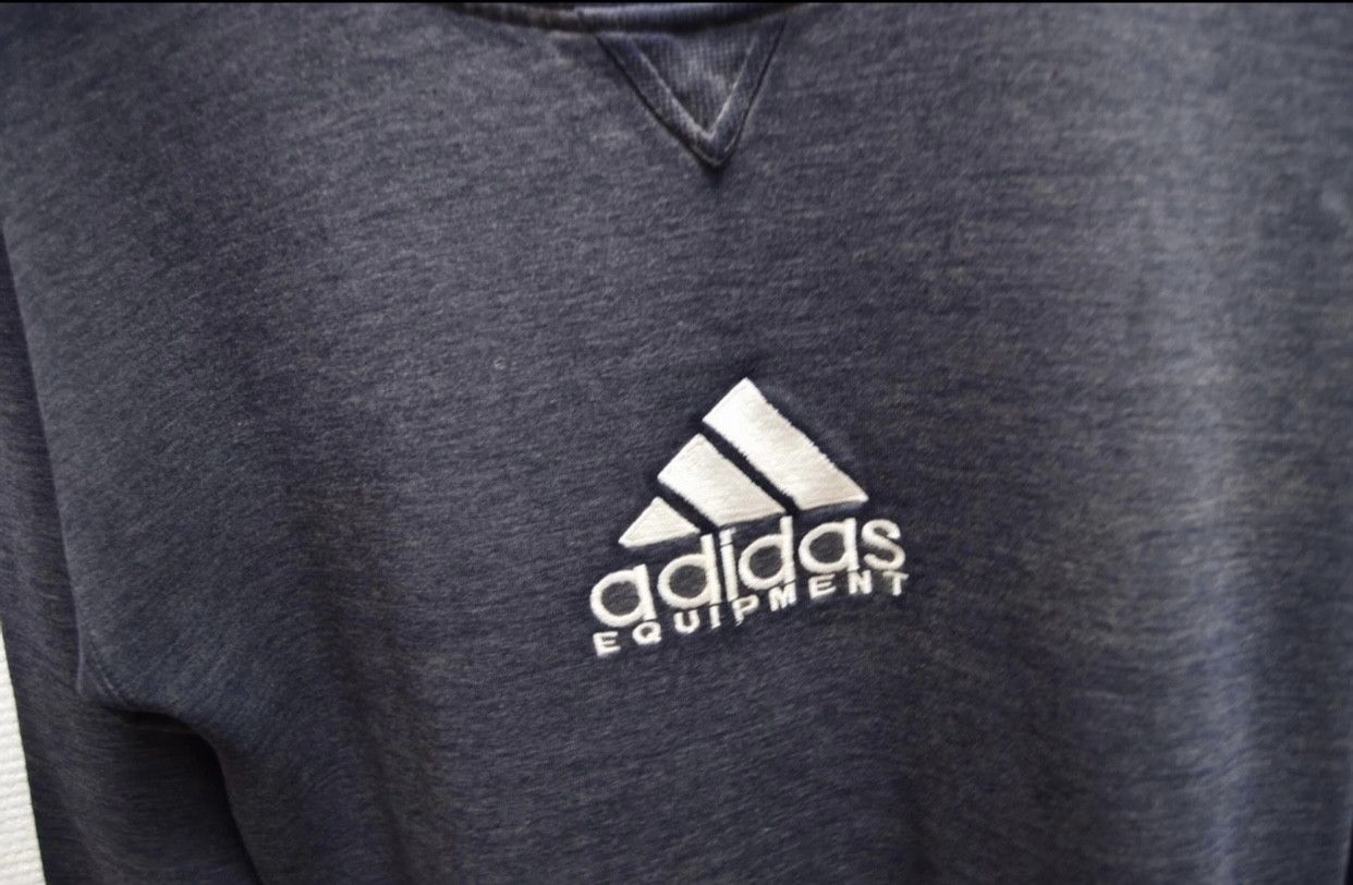Vintage Adidas equipment vintage sweatshirt big logo 90th 80th L Size US L / EU 52-54 / 3 - 3 Thumbnail