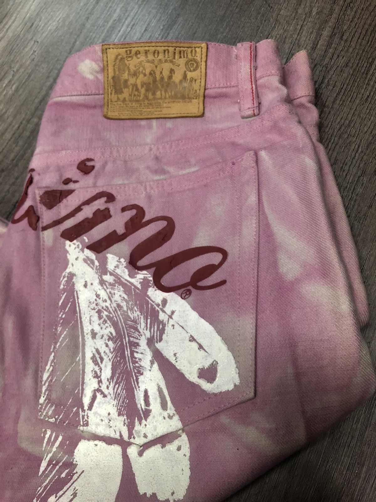 If Six Was Nine × Japanese Brand × Le Grande Bleu (L.G.B.) Vintage Geronimo Denim Jeans Tye Dye Design Size US 32 / EU 48 - 10 Thumbnail