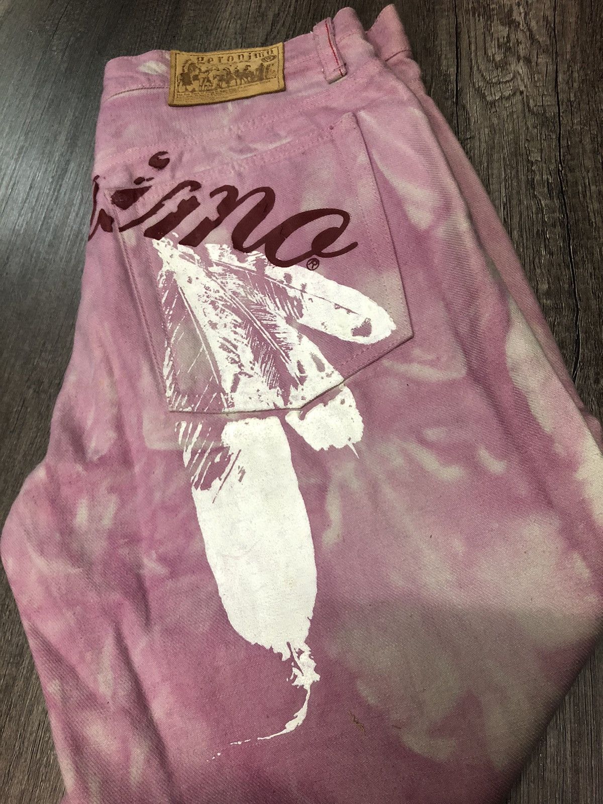 If Six Was Nine × Japanese Brand × Le Grande Bleu (L.G.B.) Vintage Geronimo Denim Jeans Tye Dye Design Size US 32 / EU 48 - 8 Thumbnail