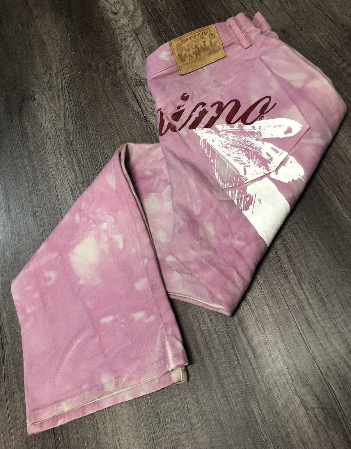 If Six Was Nine × Japanese Brand × Le Grande Bleu (L.G.B.) Vintage Geronimo Denim Jeans Tye Dye Design Size US 32 / EU 48 - 9 Thumbnail