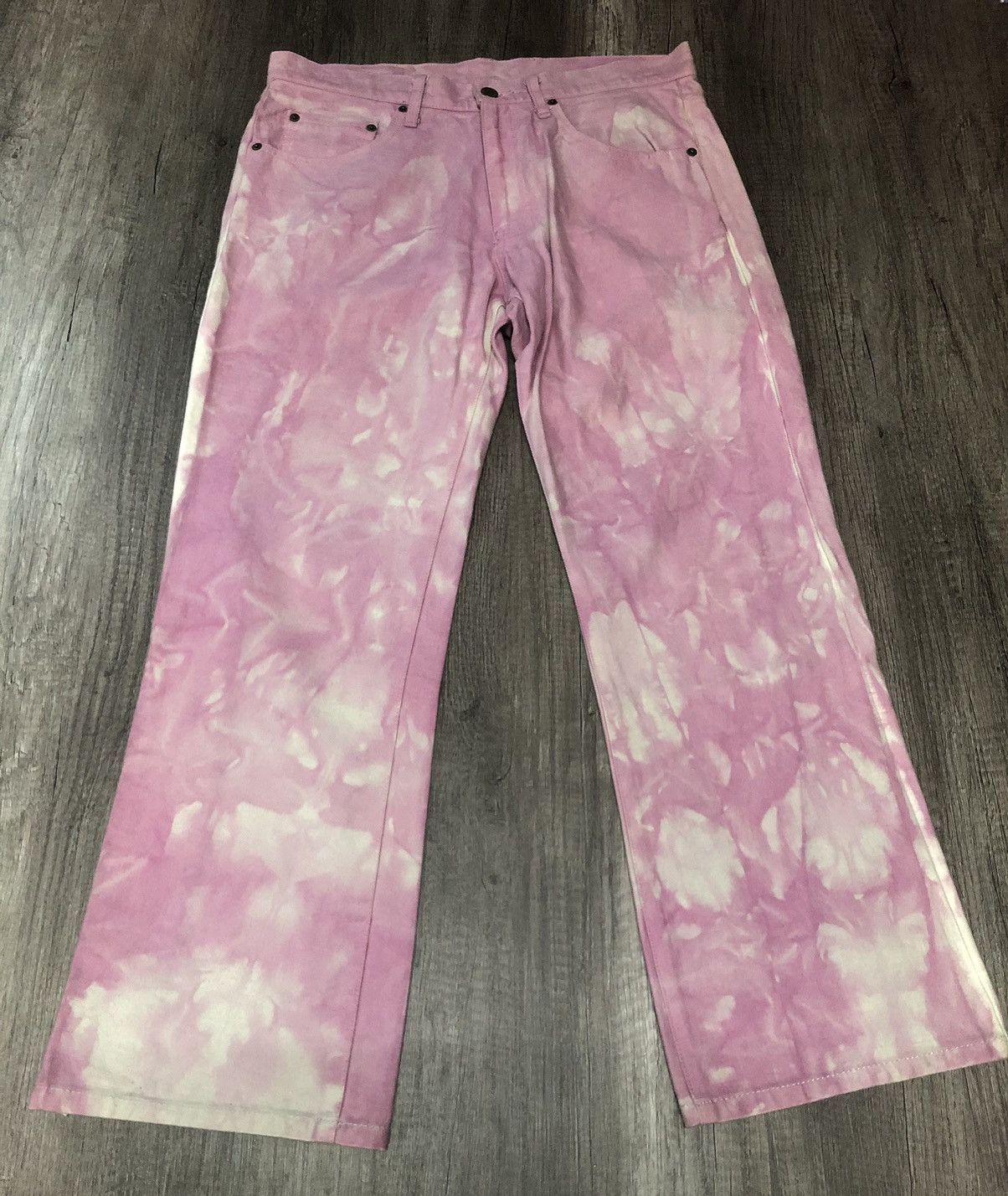 If Six Was Nine × Japanese Brand × Le Grande Bleu (L.G.B.) Vintage Geronimo Denim Jeans Tye Dye Design Size US 32 / EU 48 - 3 Thumbnail