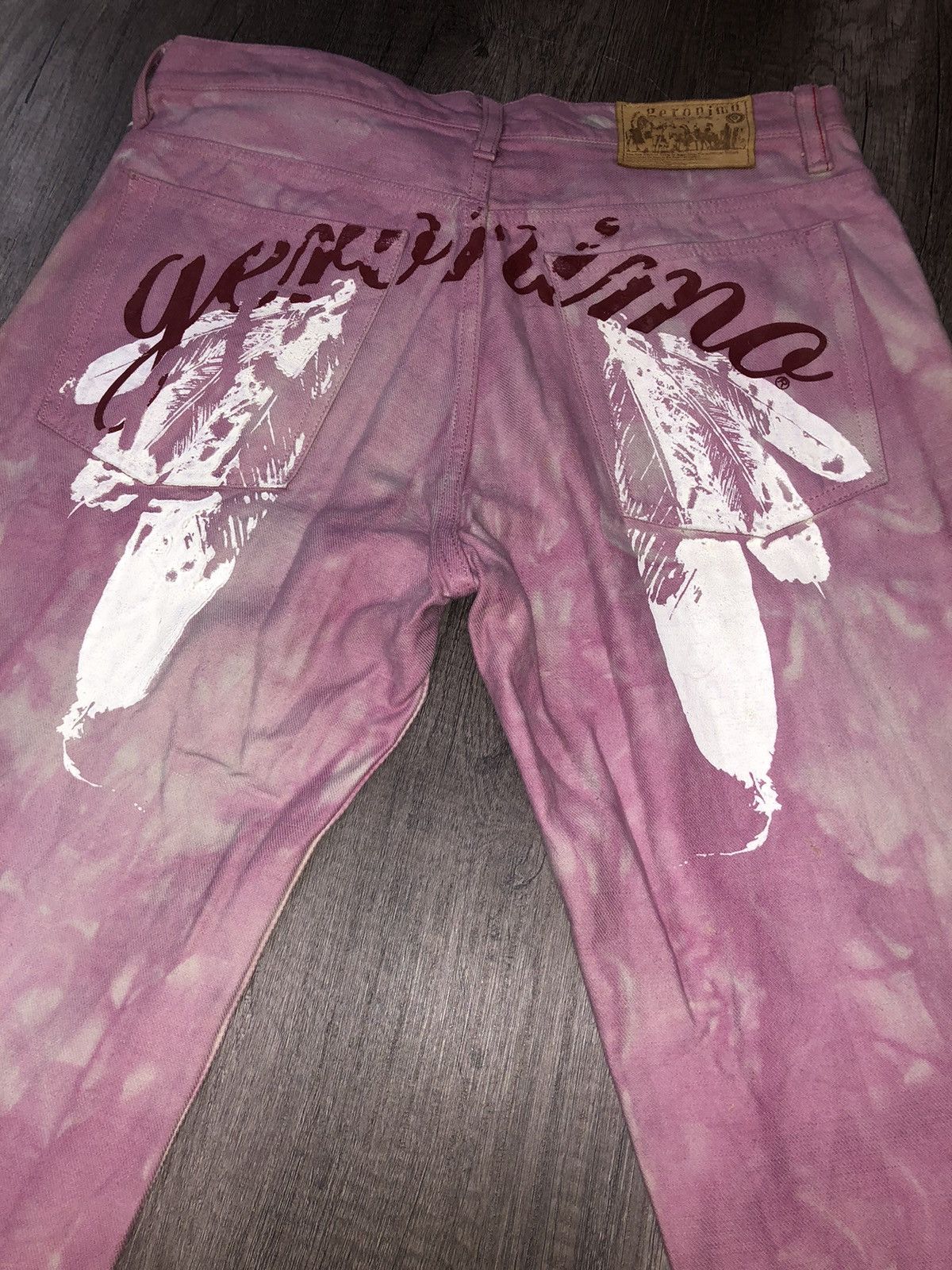 If Six Was Nine × Japanese Brand × Le Grande Bleu (L.G.B.) Vintage Geronimo Denim Jeans Tye Dye Design Size US 32 / EU 48 - 2 Thumbnail