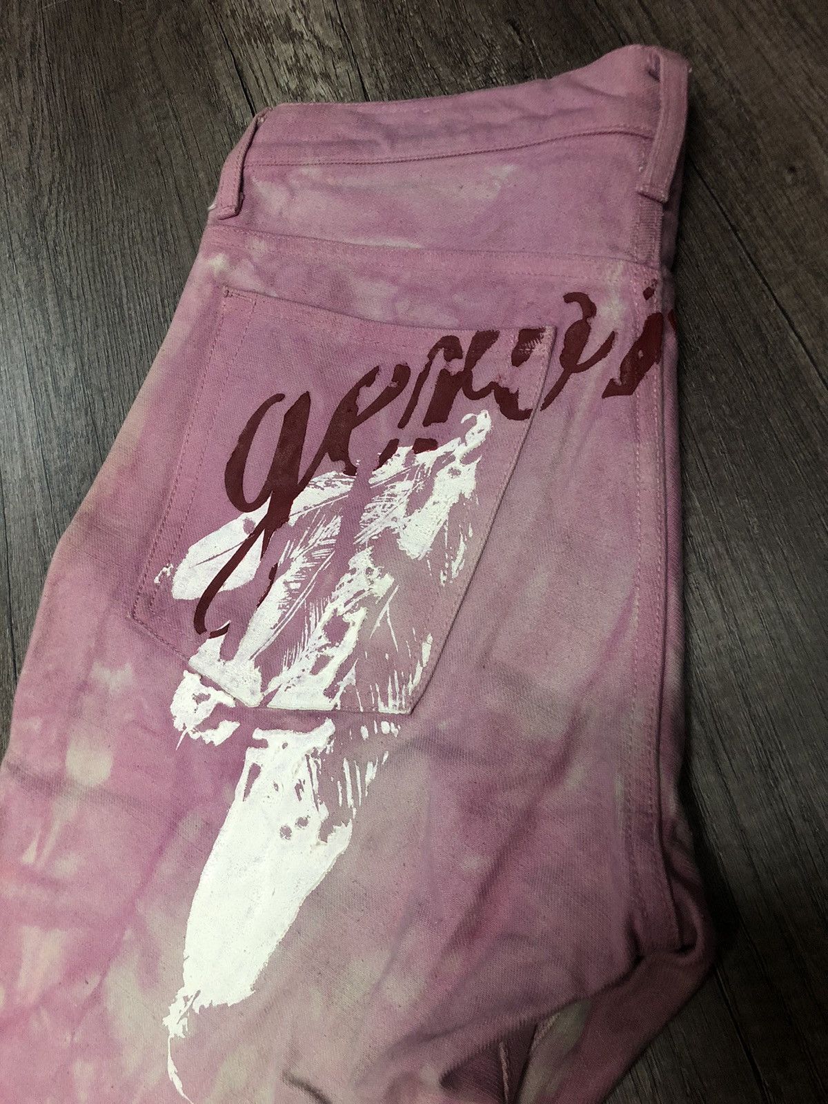 If Six Was Nine × Japanese Brand × Le Grande Bleu (L.G.B.) Vintage Geronimo Denim Jeans Tye Dye Design Size US 32 / EU 48 - 7 Thumbnail