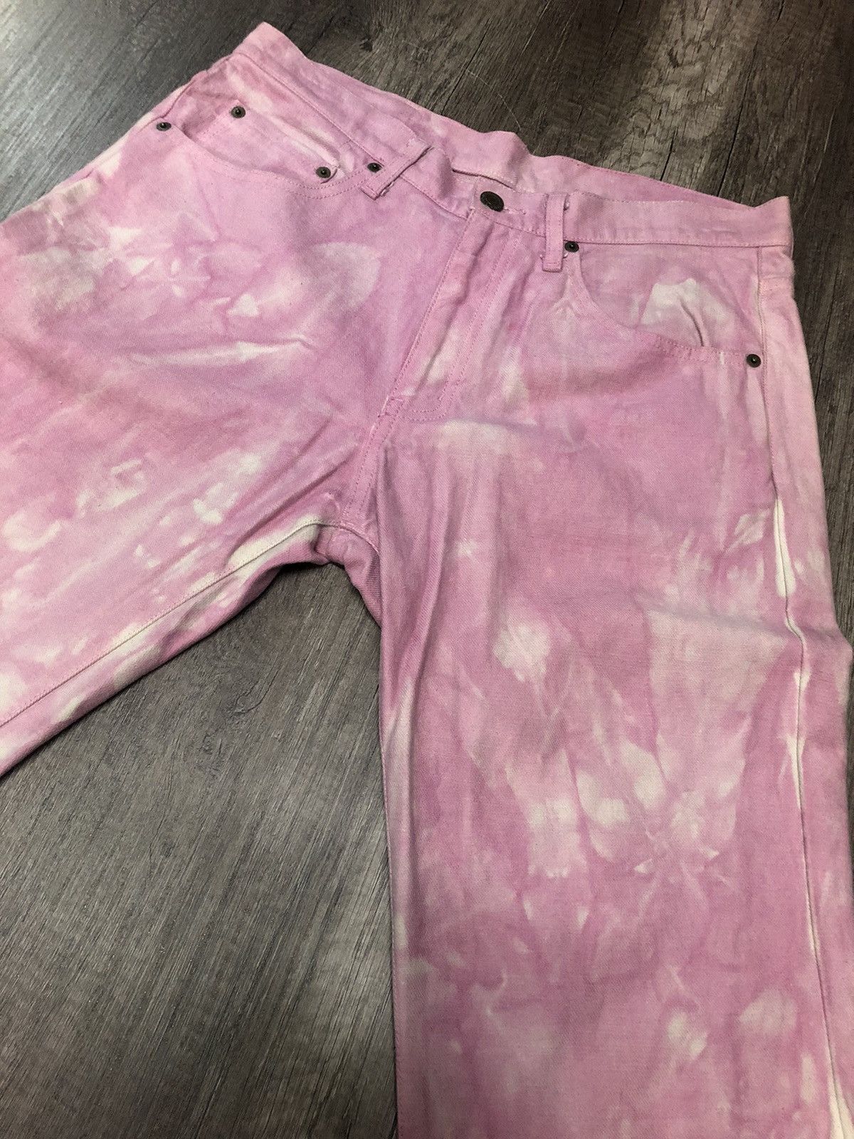 If Six Was Nine × Japanese Brand × Le Grande Bleu (L.G.B.) Vintage Geronimo Denim Jeans Tye Dye Design Size US 32 / EU 48 - 4 Thumbnail