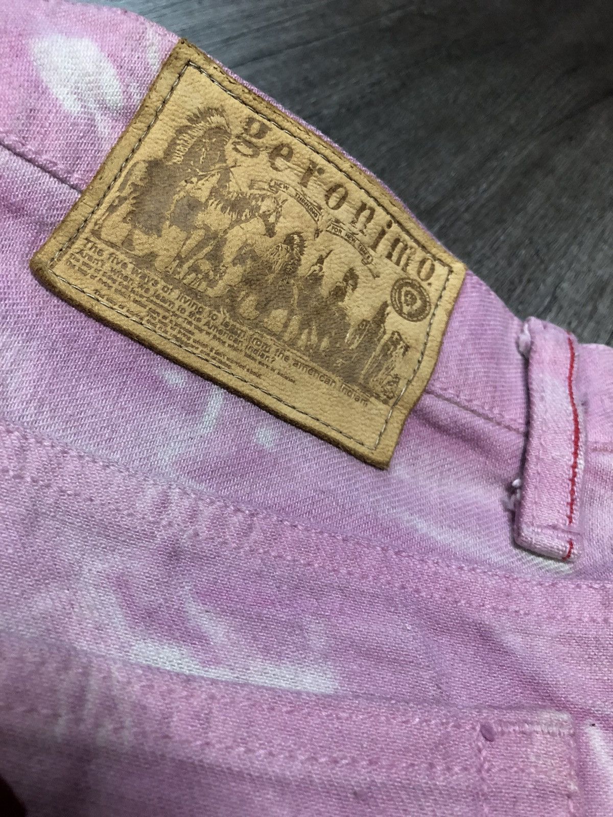 If Six Was Nine × Japanese Brand × Le Grande Bleu (L.G.B.) Vintage Geronimo Denim Jeans Tye Dye Design Size US 32 / EU 48 - 11 Thumbnail