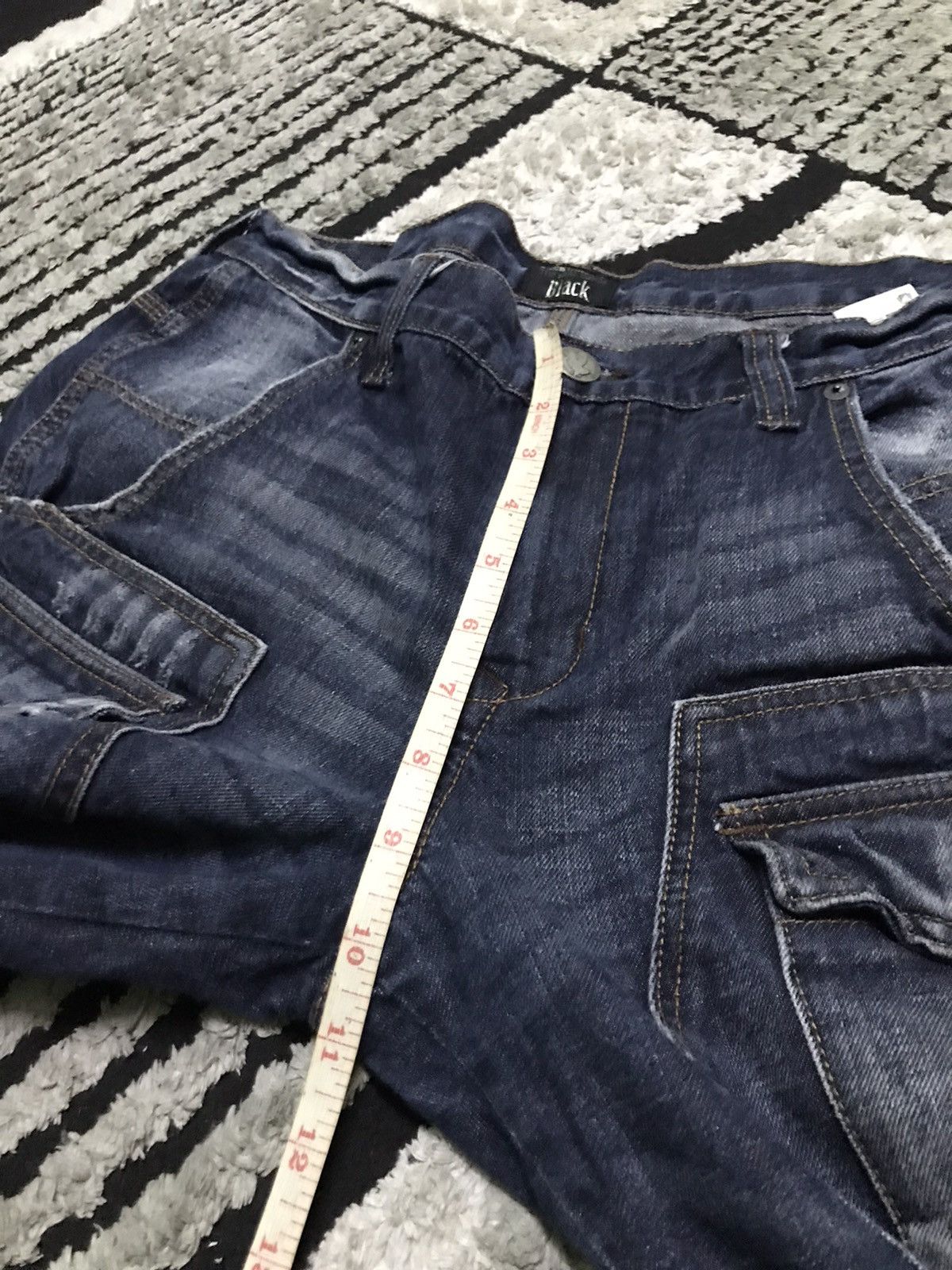 Hysteric Glamour 30x32 Black Back number double knee distressed jeans rare Size US 30 / EU 46 - 12 Thumbnail