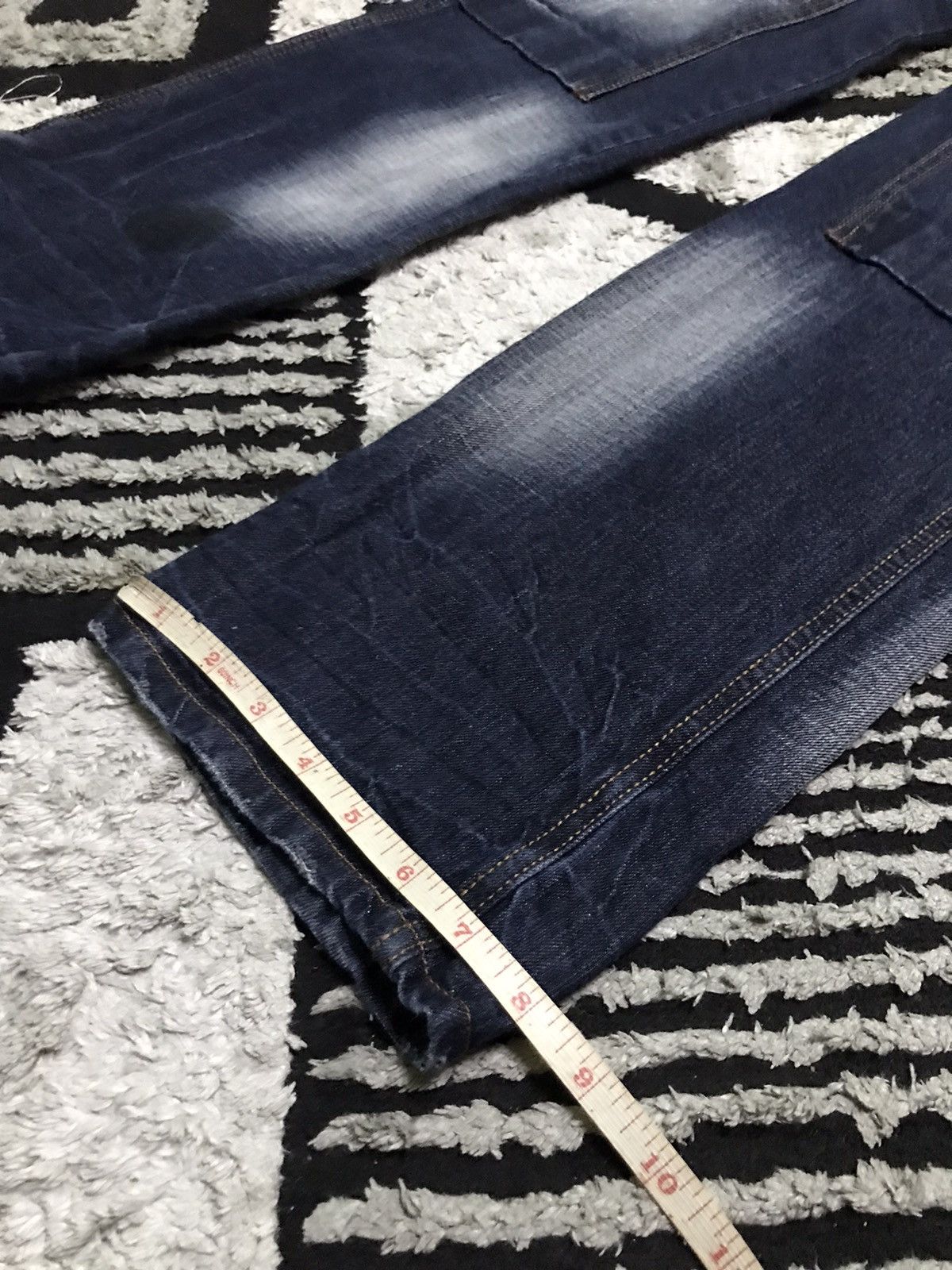 Hysteric Glamour 30x32 Black Back number double knee distressed jeans rare Size US 30 / EU 46 - 8 Thumbnail