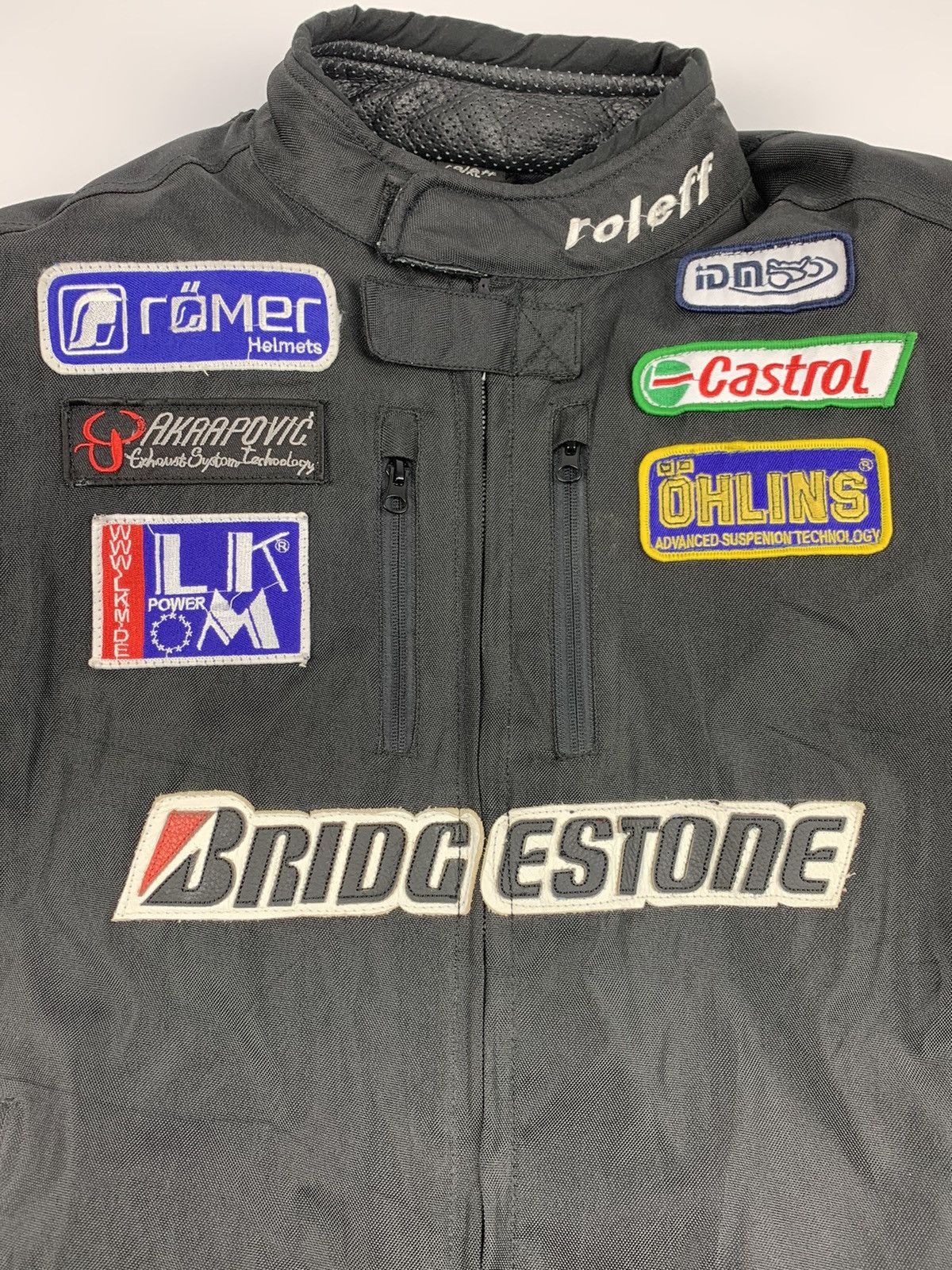 Designer × Vintage Roleff Moto Jacket Bridgestone Romer Akrapovic Wind Tex Size US XXL / EU 58 / 5 - 2 Thumbnail