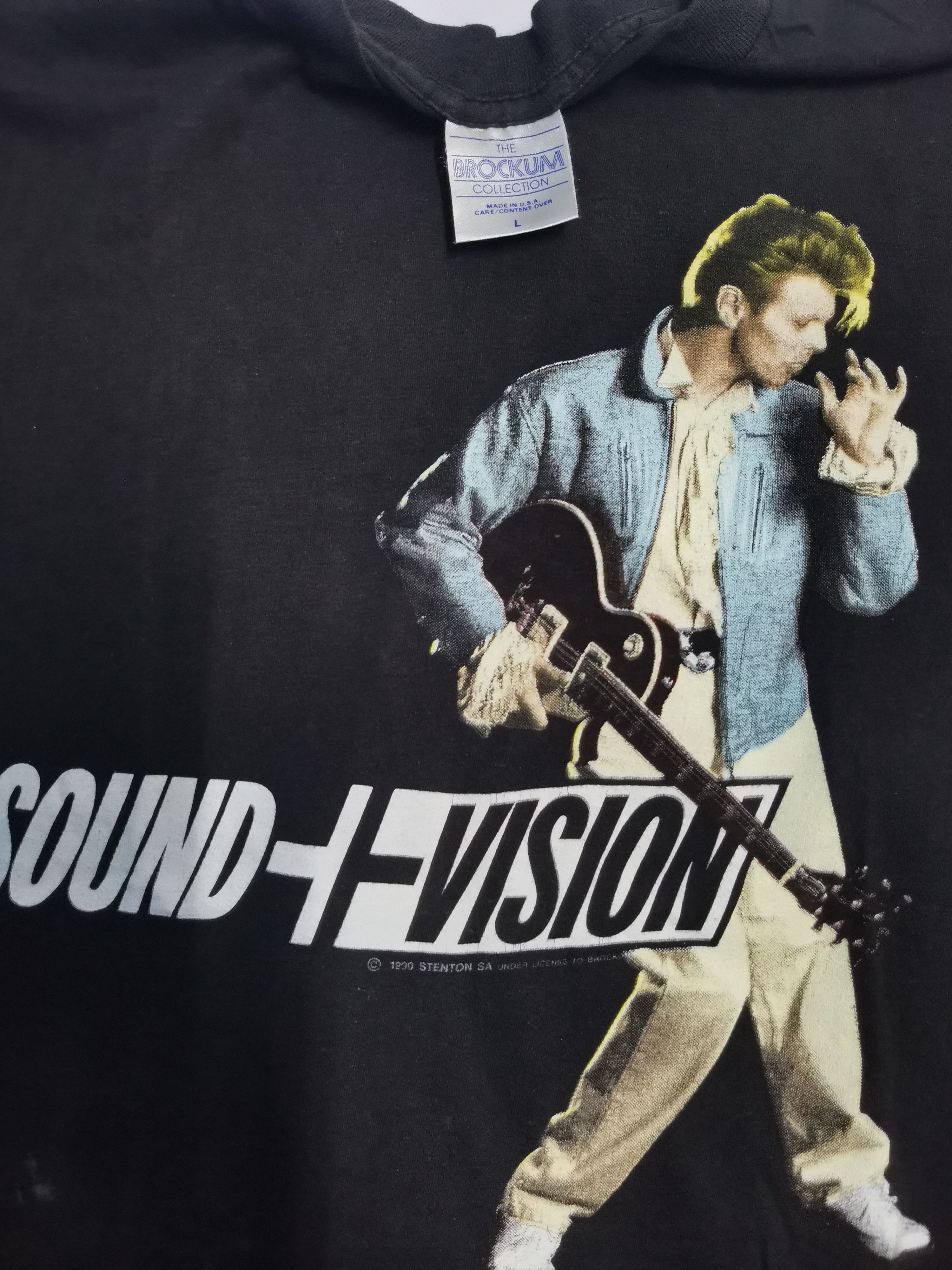 image of Band Tees x Brockum Vintage David Bowie Sound And Vision Tour Tee Brockum in Black (Size Large)