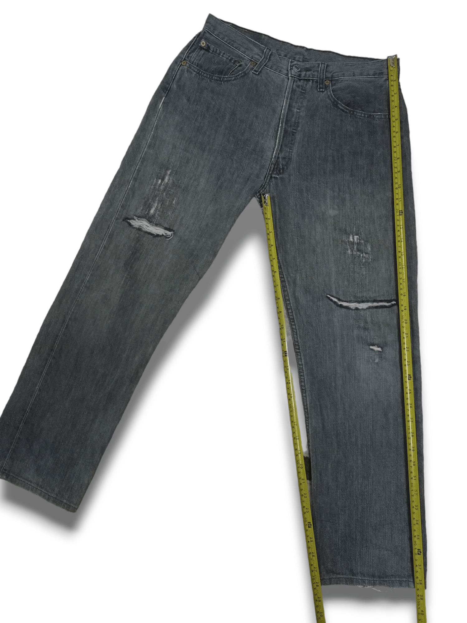 Levi's × Levi's Vintage Clothing Vintage 90s Levis 501 Button Fly Distressed Loose Jeans Size US 31 - 11 Thumbnail