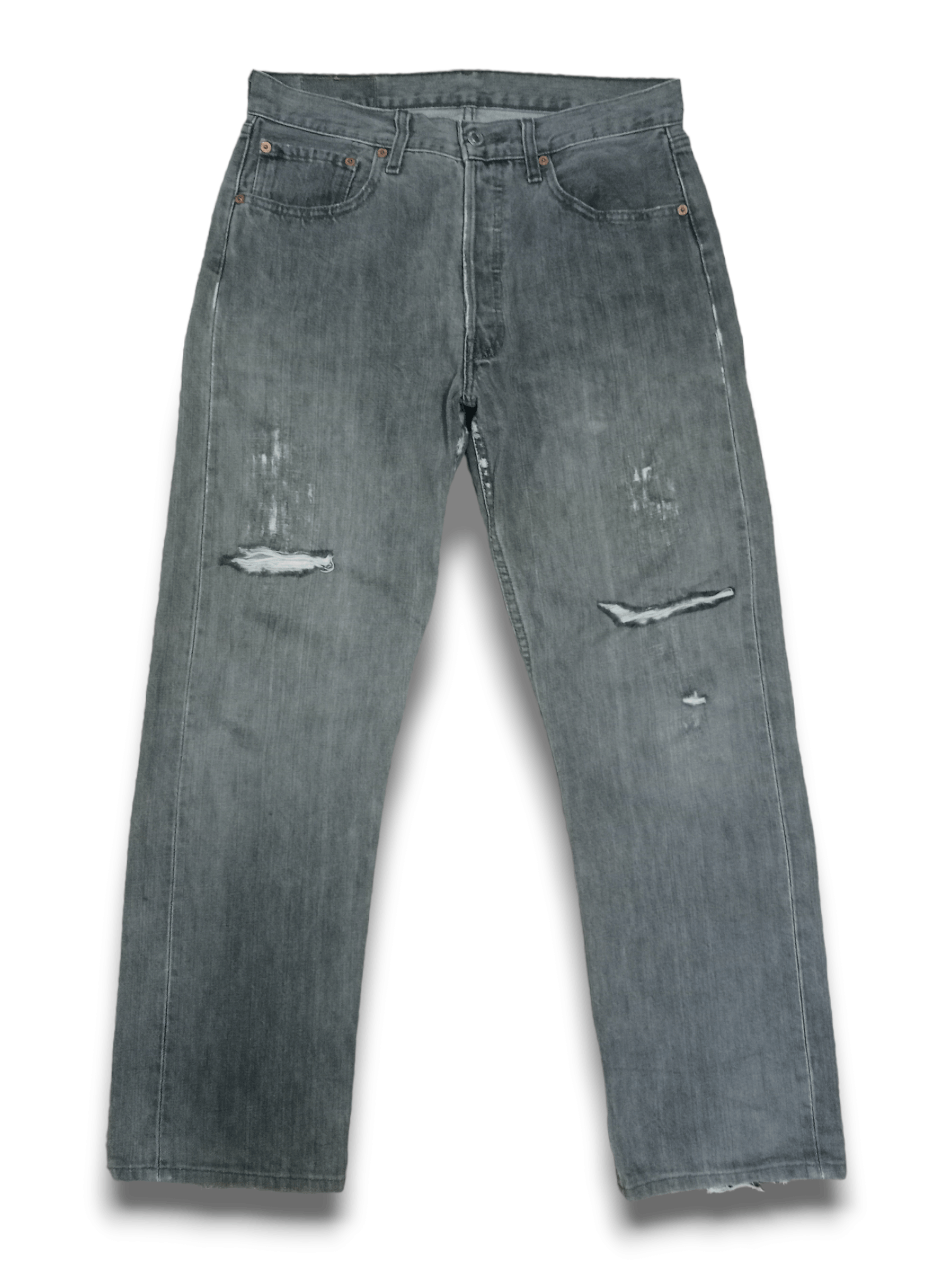 Levi's × Levi's Vintage Clothing Vintage 90s Levis 501 Button Fly Distressed Loose Jeans Size US 31 - 1 Thumbnail