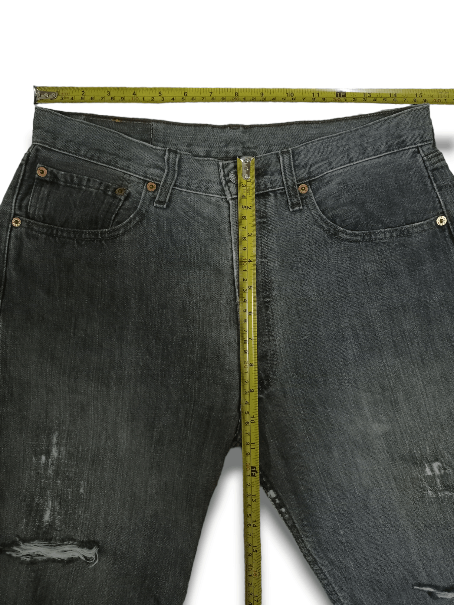 Levi's × Levi's Vintage Clothing Vintage 90s Levis 501 Button Fly Distressed Loose Jeans Size US 31 - 10 Thumbnail